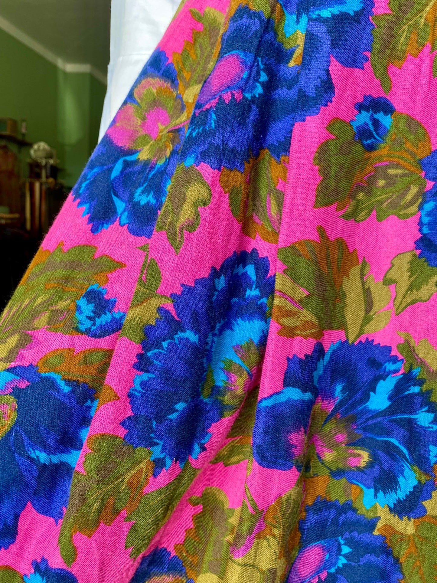 Gonna fucsia con fiori blu - TG. 46