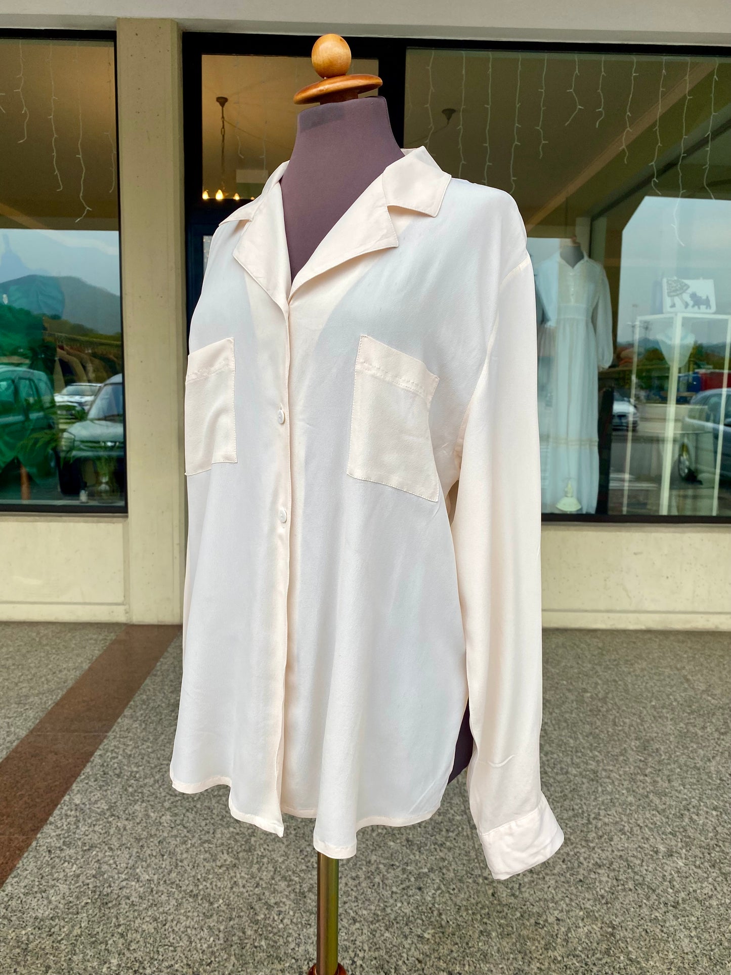Camicia in seta panna - TG. 50