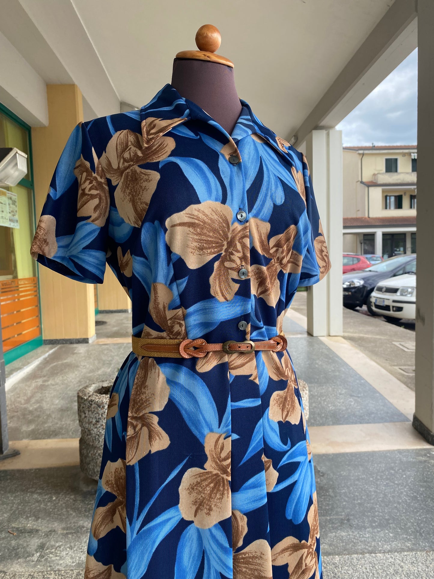 Abito estivo blu e beige - TG. 44/46