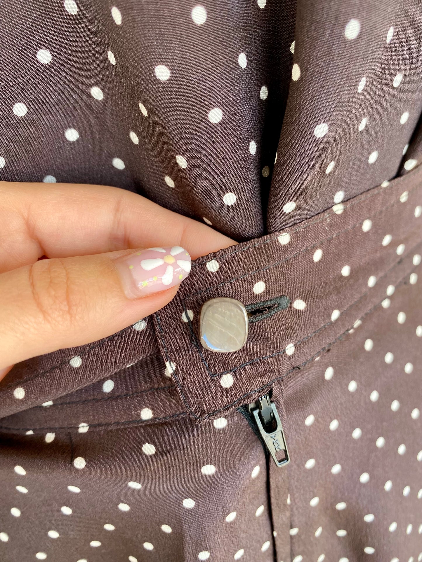 Tailleur in seta a pois a TG. 42