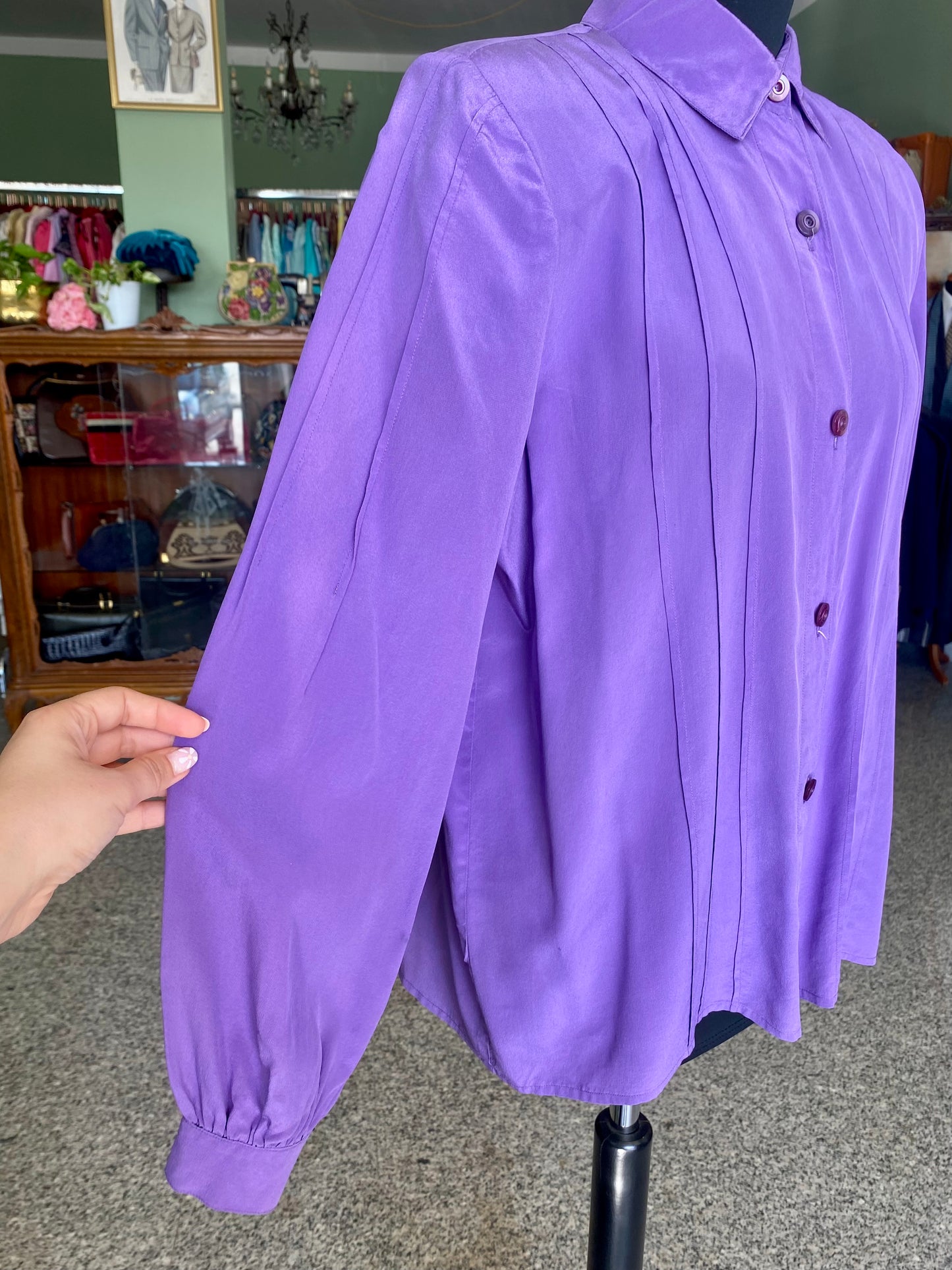 Camicia in seta viola - TG.