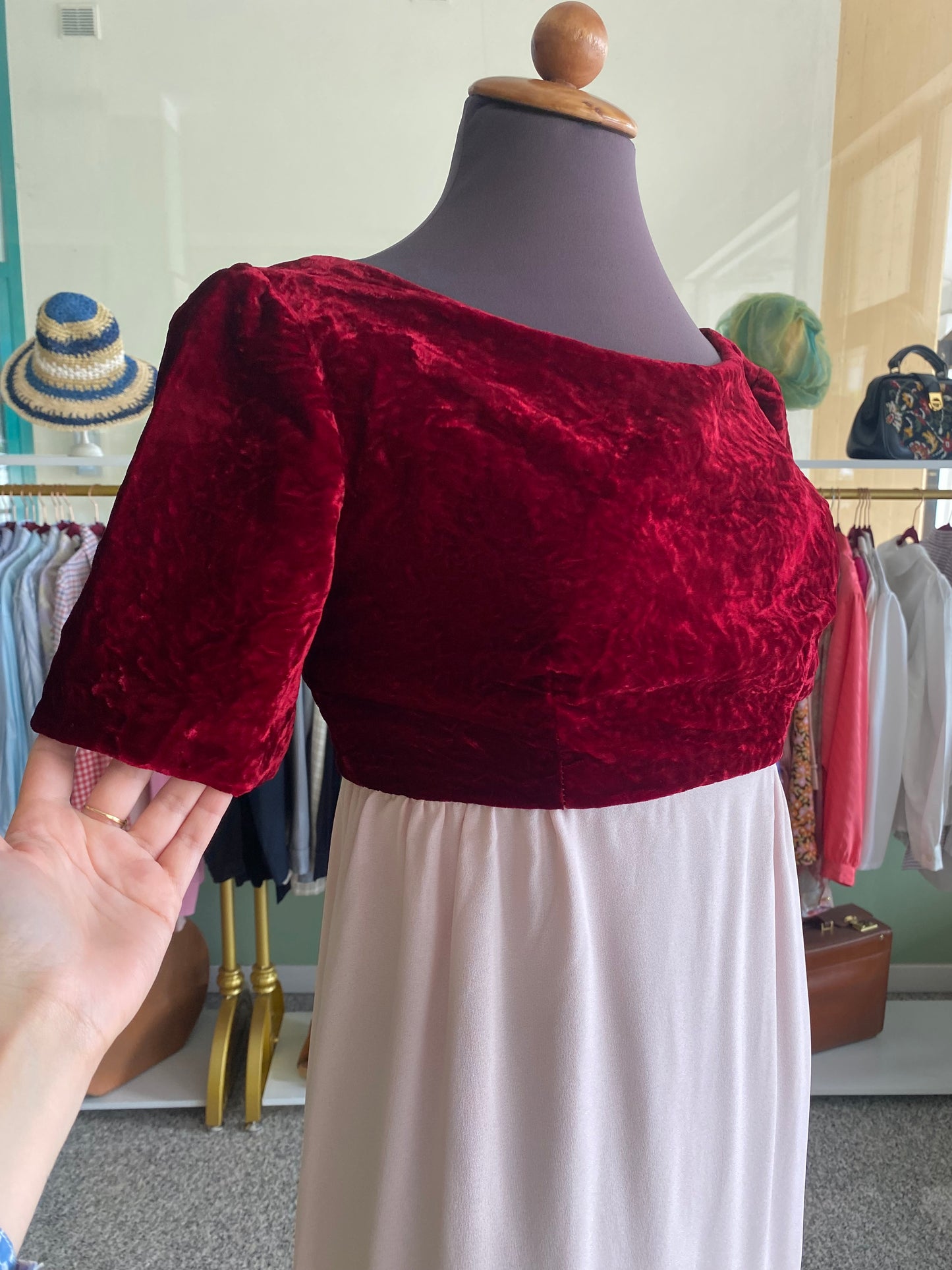 Abito anni ‘70 rosa e Borgogna - TG. 38