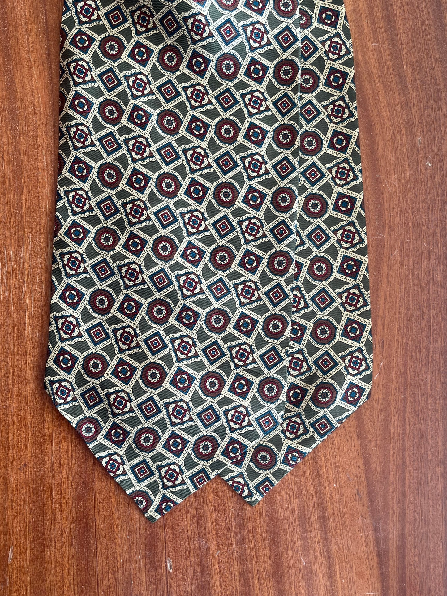 Ascot seta fantasia geometrica