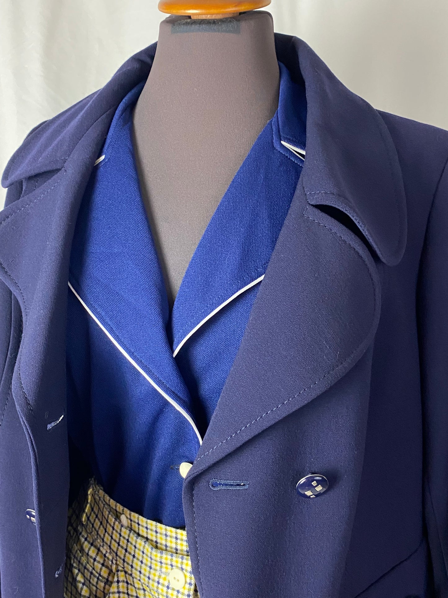 Cappotto anni ‘70 blu navy - TG. 42 circa