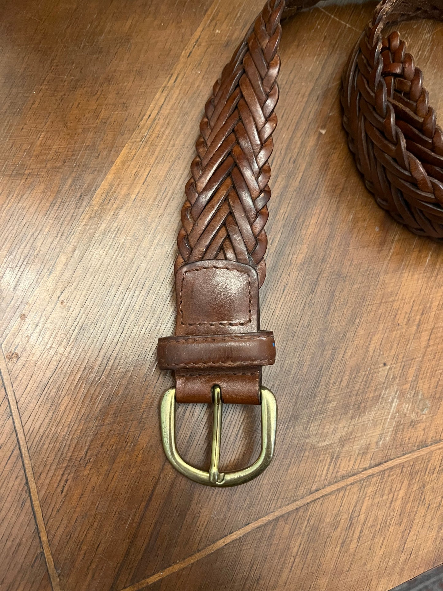Cintura in pelle intrecciata