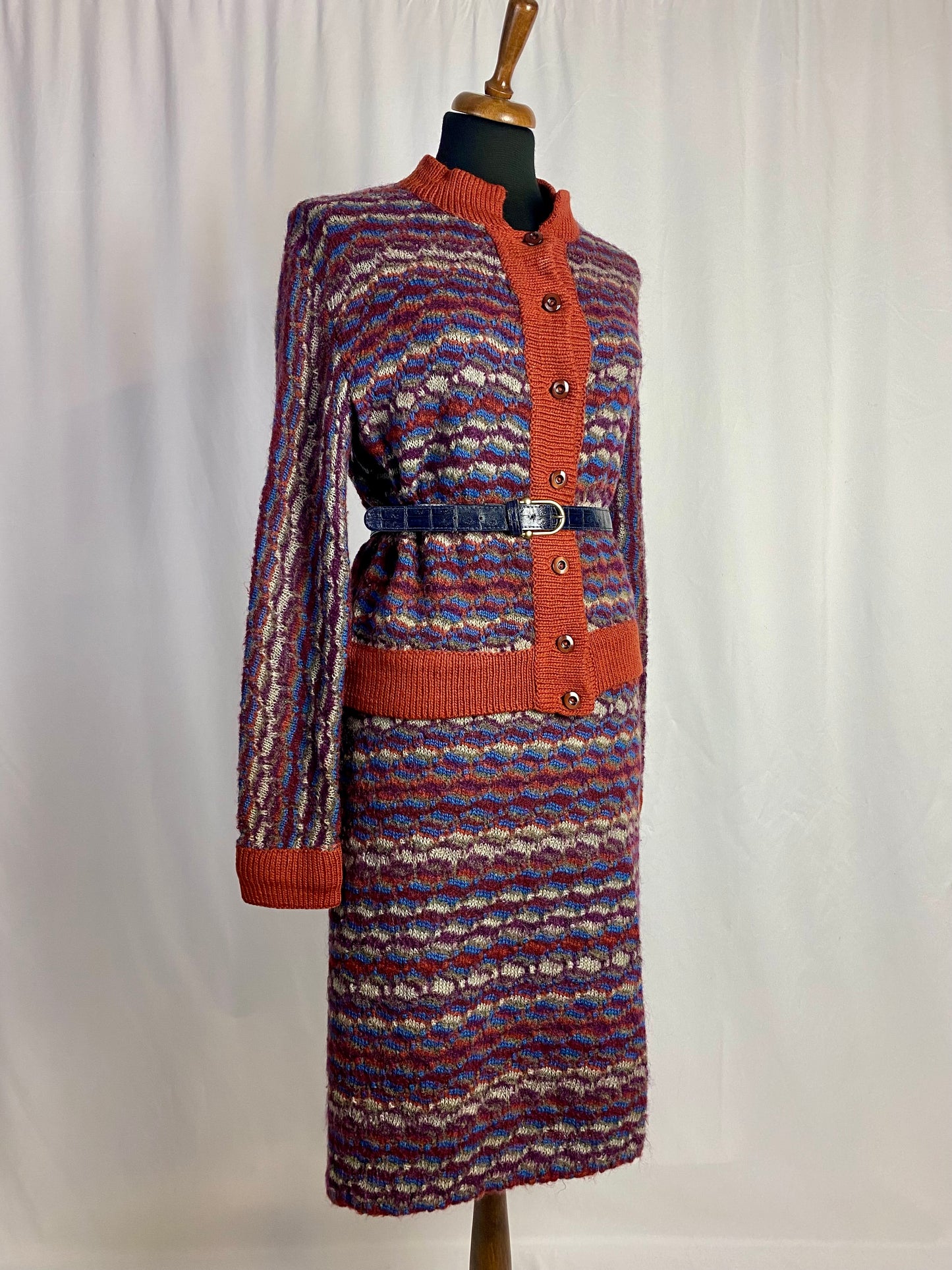 Set anni ‘70 cardigan + gonna - TG. 44