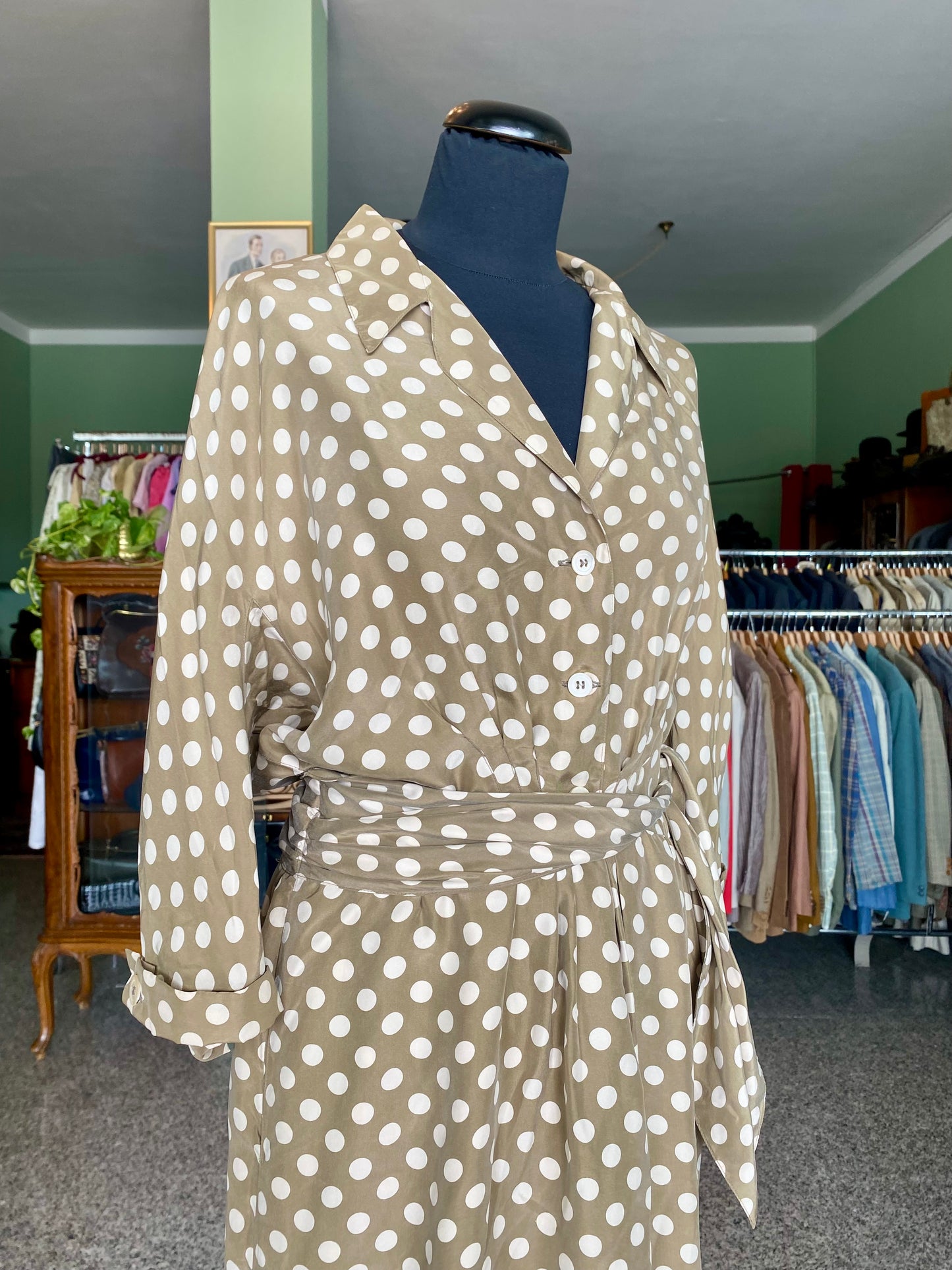 Abito in seta a pois - TG. 46 circa