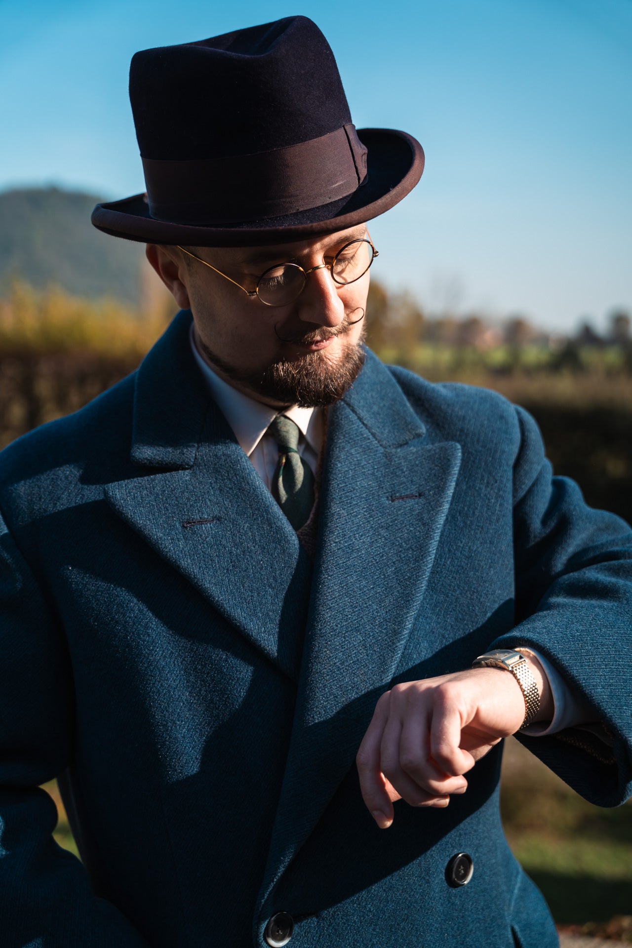 Cappotto doppiopetto anni '40 tg. 52-54