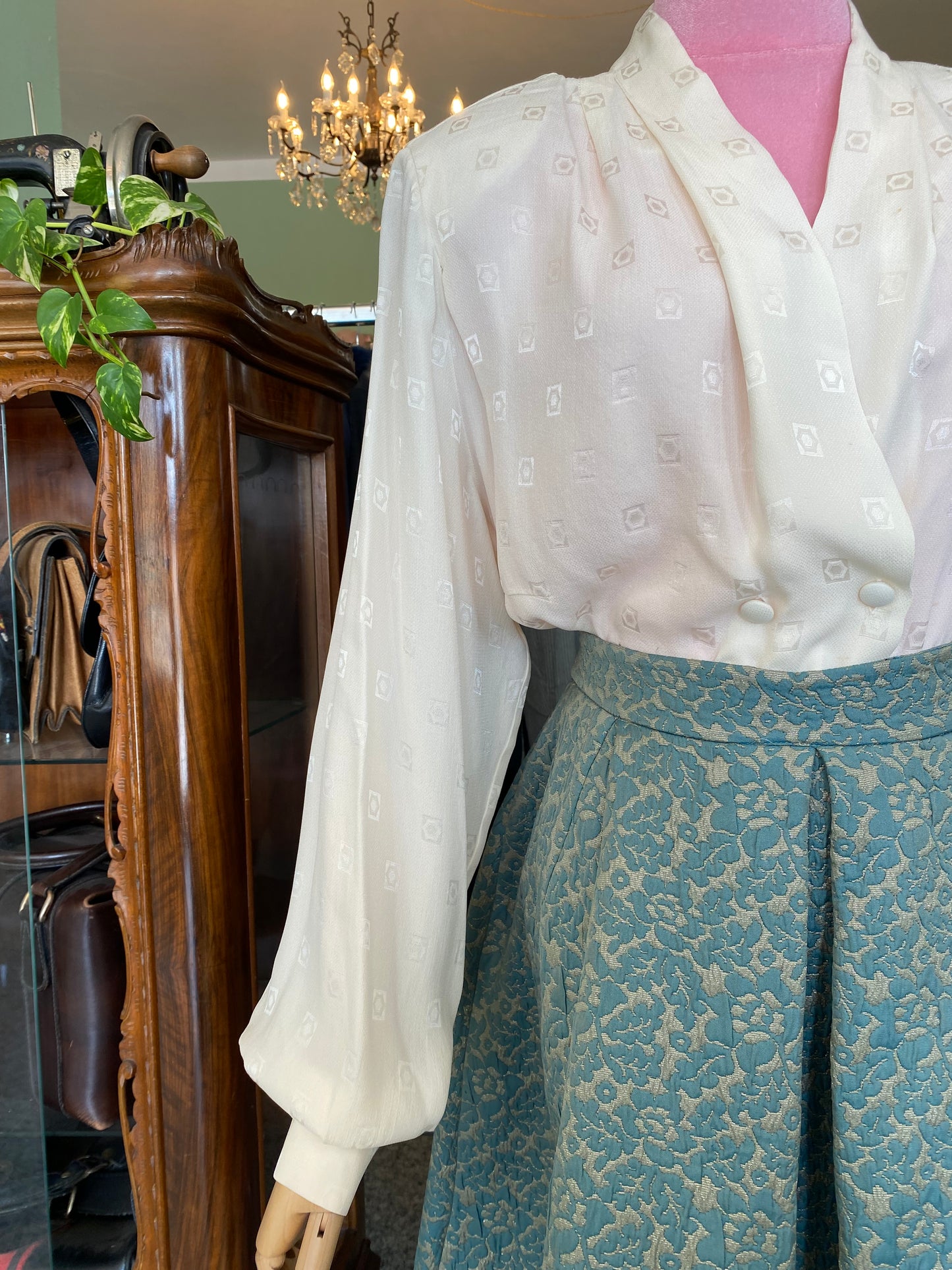 Camicia panna 100% seta - TG. 48/50