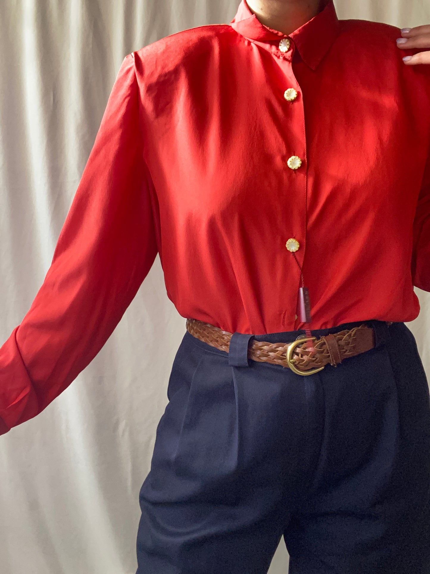 Camicia classica rossa seta - TG. 42/44
