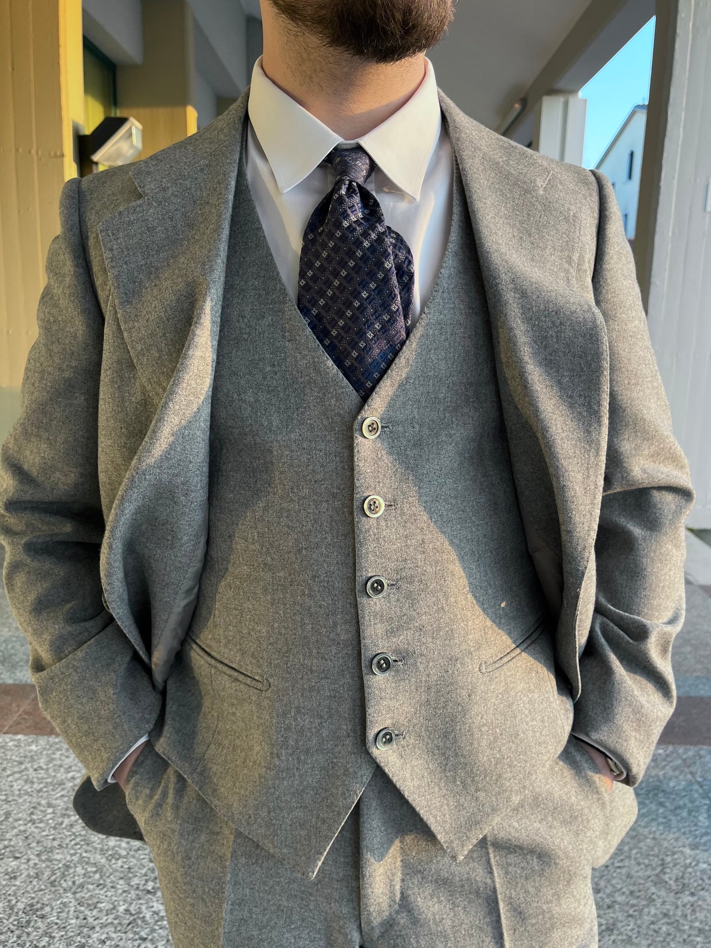 Completo Ermenegildo Zegna anni '70 tg. 50-52