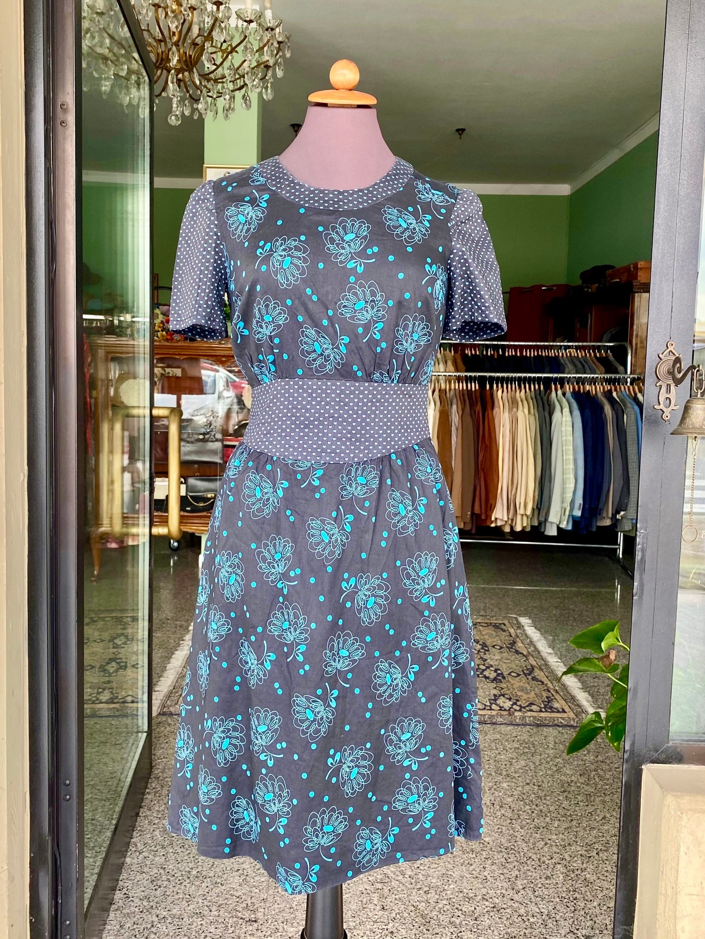 Abito anni ‘70 organza di cotone - TG. 40