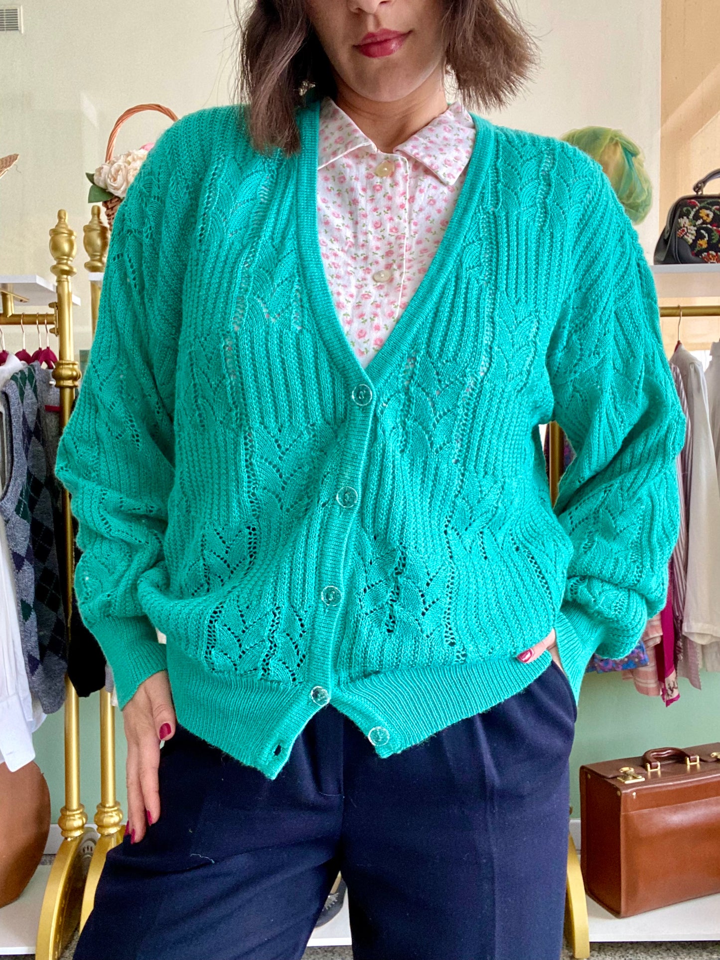 Cardigan verde acqua - TG. da 48 a 54