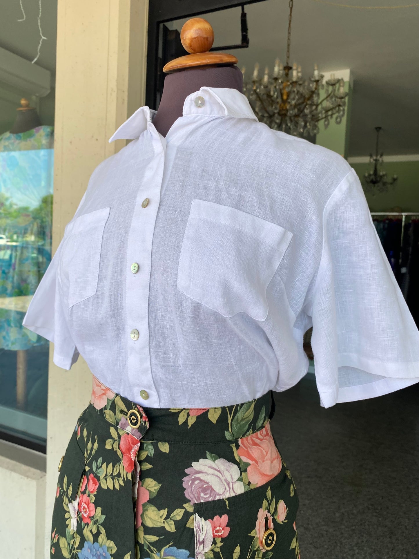 Camicia bianca in 100% lino - TG. 42