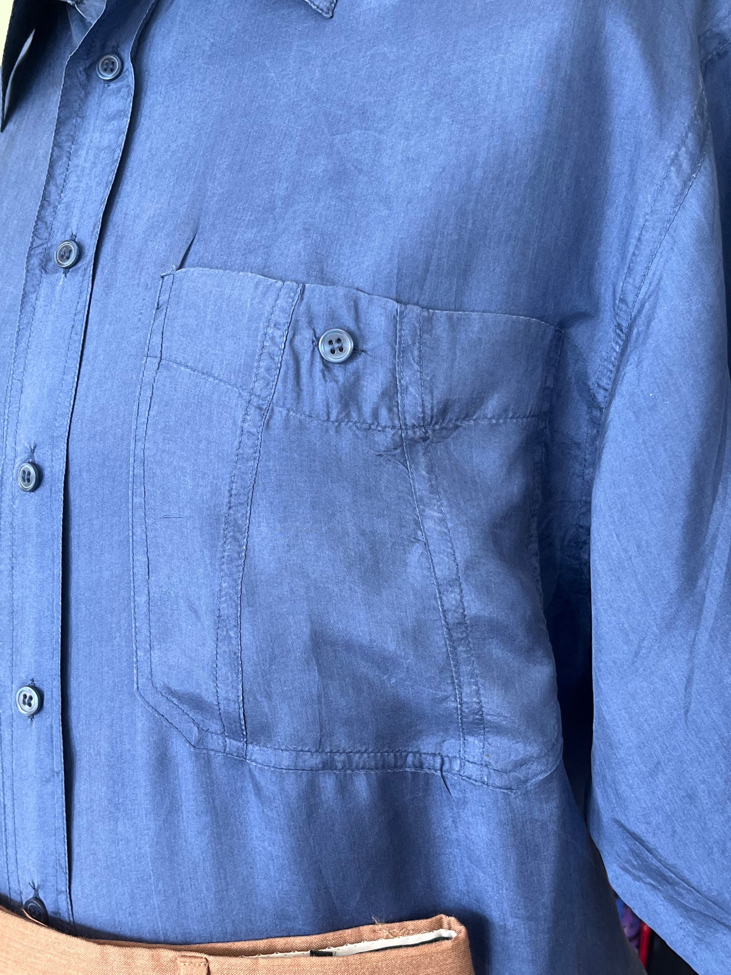 Camicia pura seta a maniche corte tg. M-L