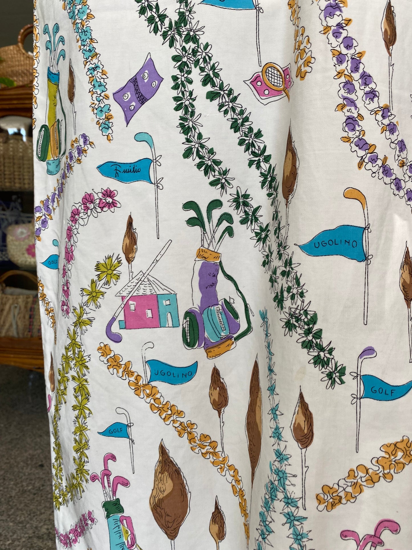 Abito sartoriale anni '60 con tessuto originale Emilio Pucci - TG. 46/48