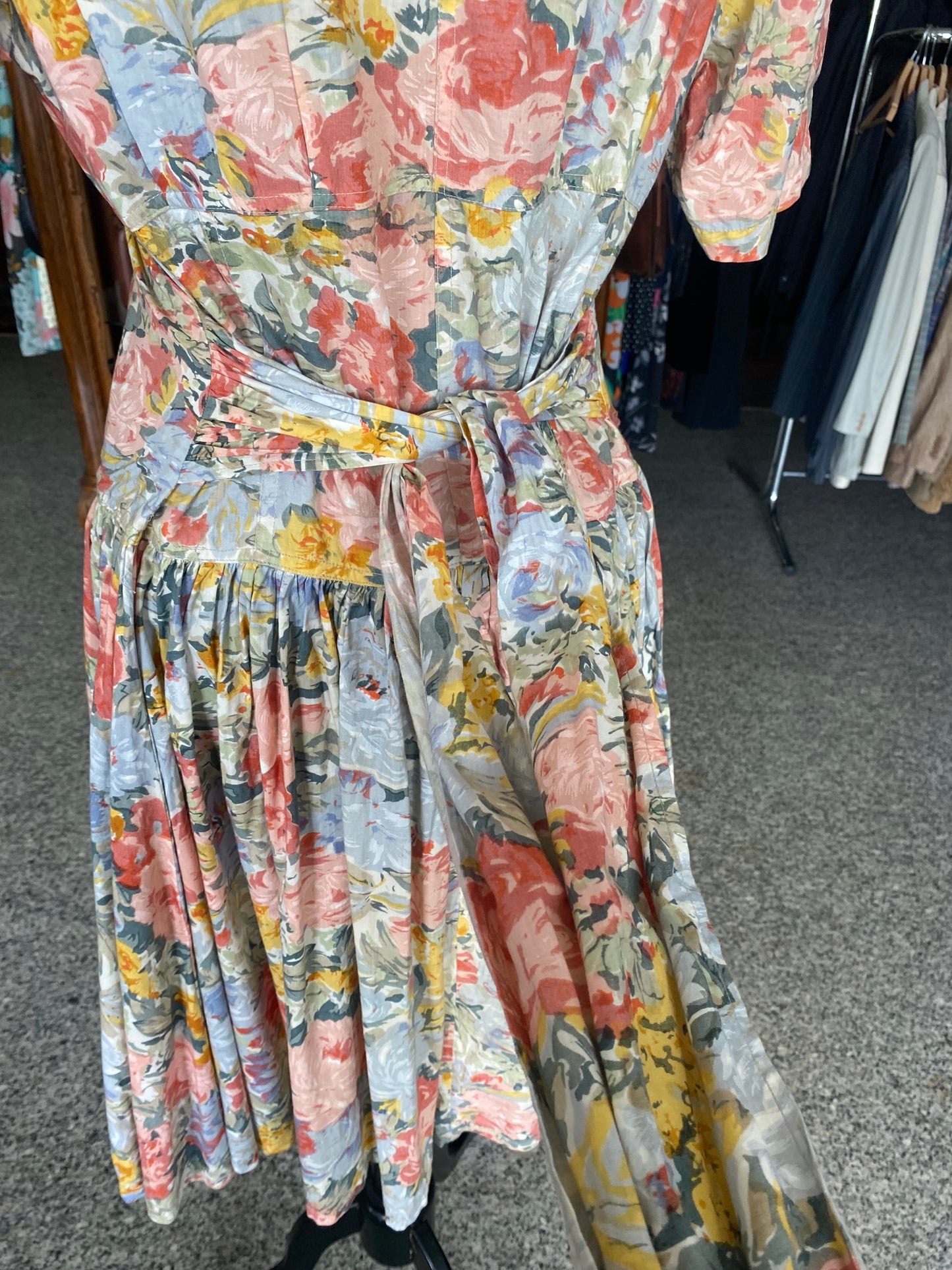 Abito anni ‘80 romantico in cotone - TG. 44 circa