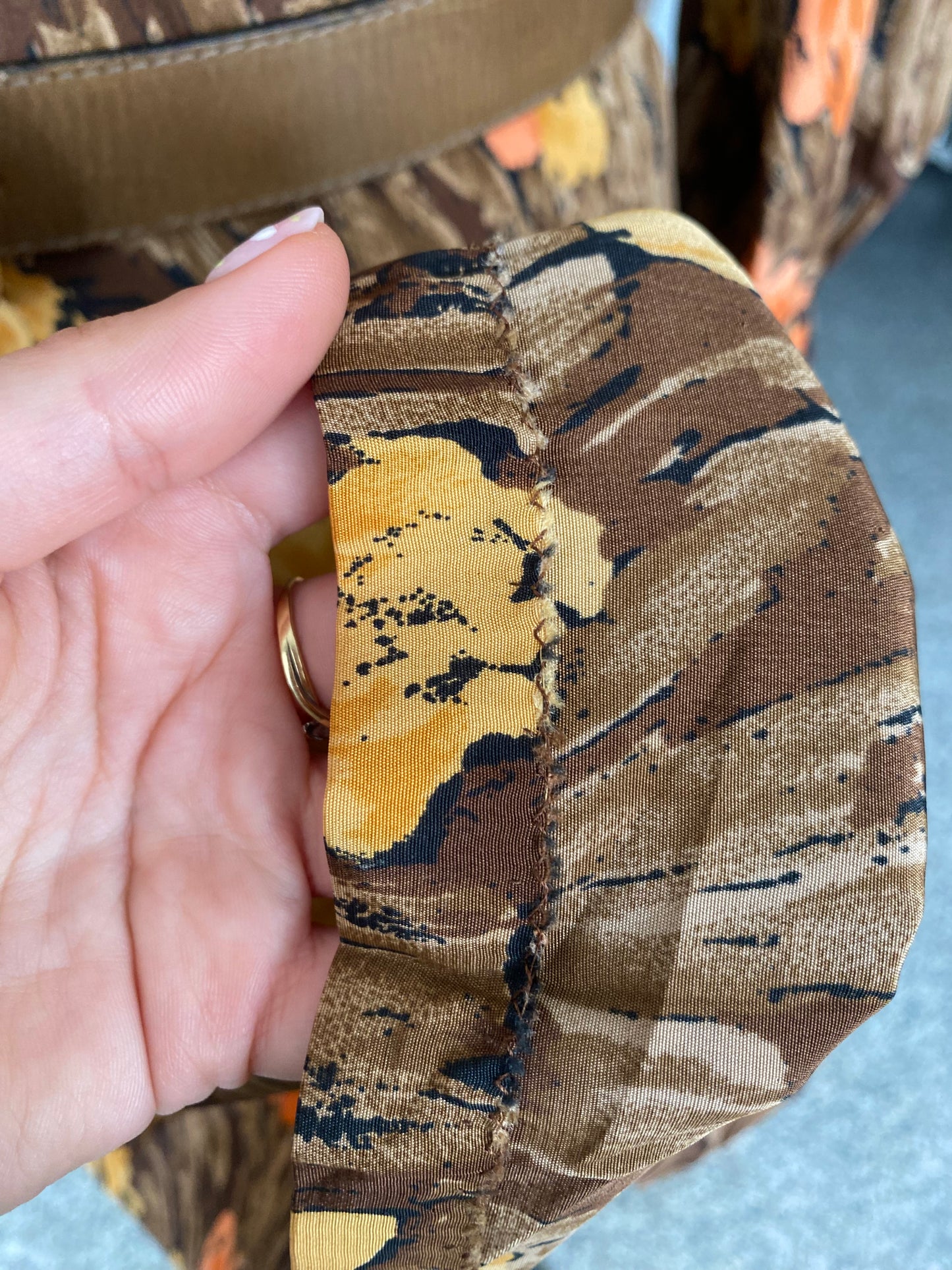 Abito in seta sartoriale con stampa pittorica - TG. 44 circa