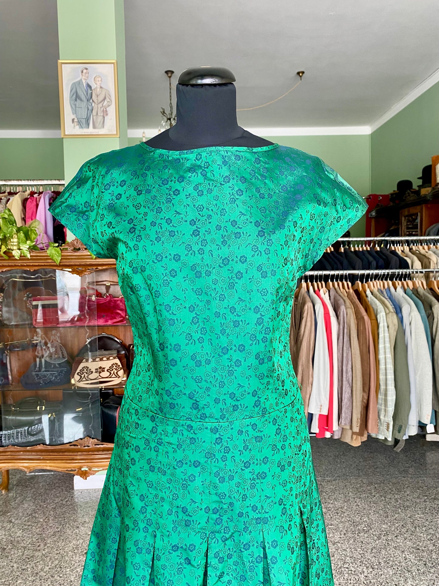 Abito anni ‘80 verde smeraldo - TG. 40