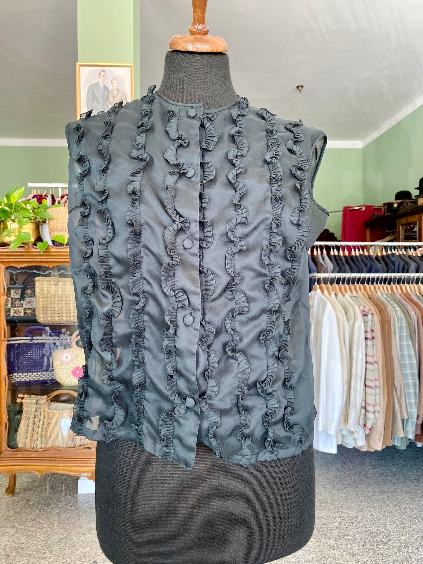 Blusa anni ‘60 con rouches - TG. 44 circa