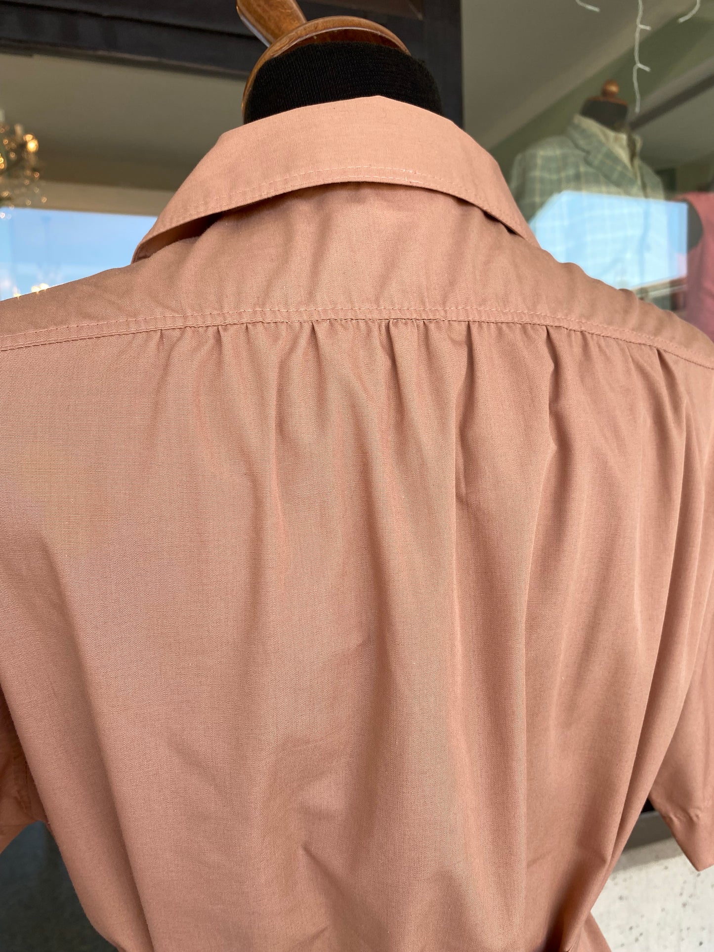 Completo anni ‘70 in cotone rosa antico - TG. 42/44