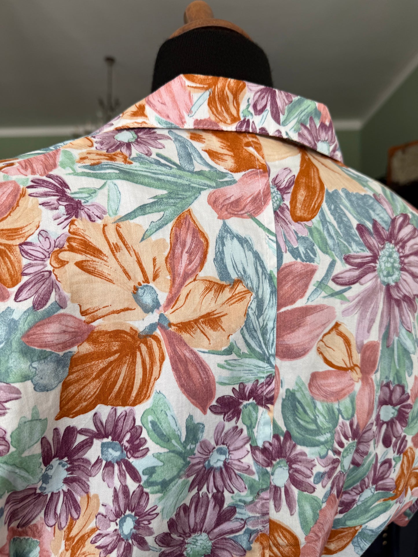 Camicia in cotone con stampa floreale - TG. 44/46