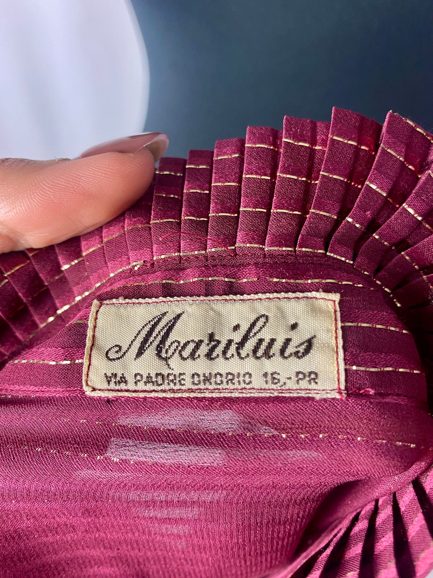 Camicia in seta bordeaux - TG. 40/42