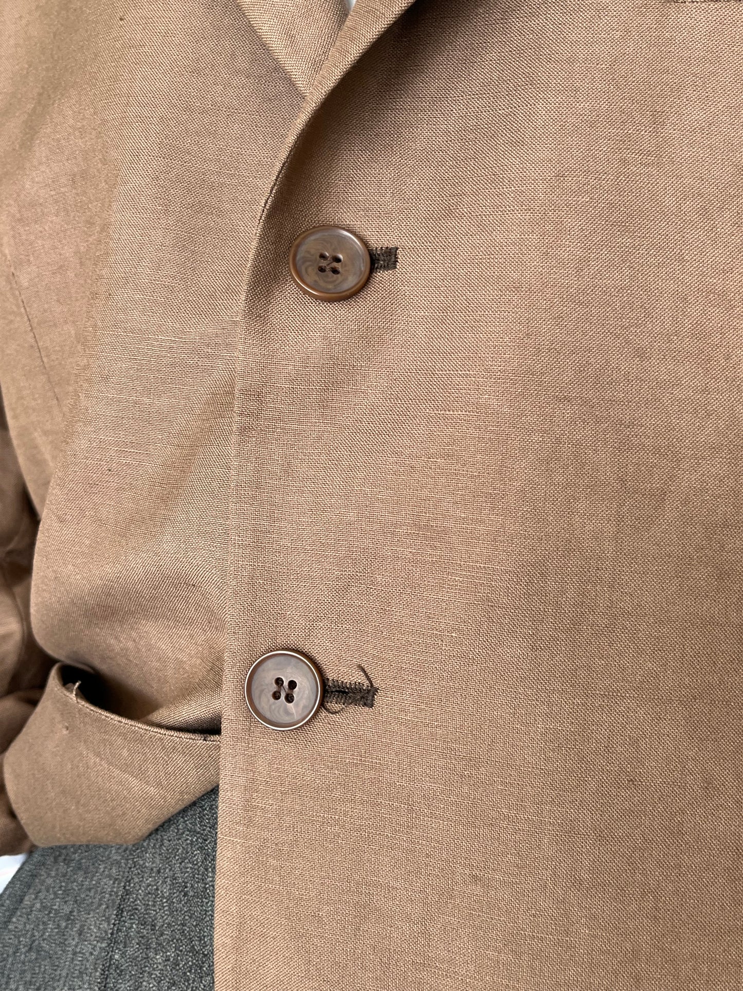 Giacca anni ‘90 lino nocciola tg. 54