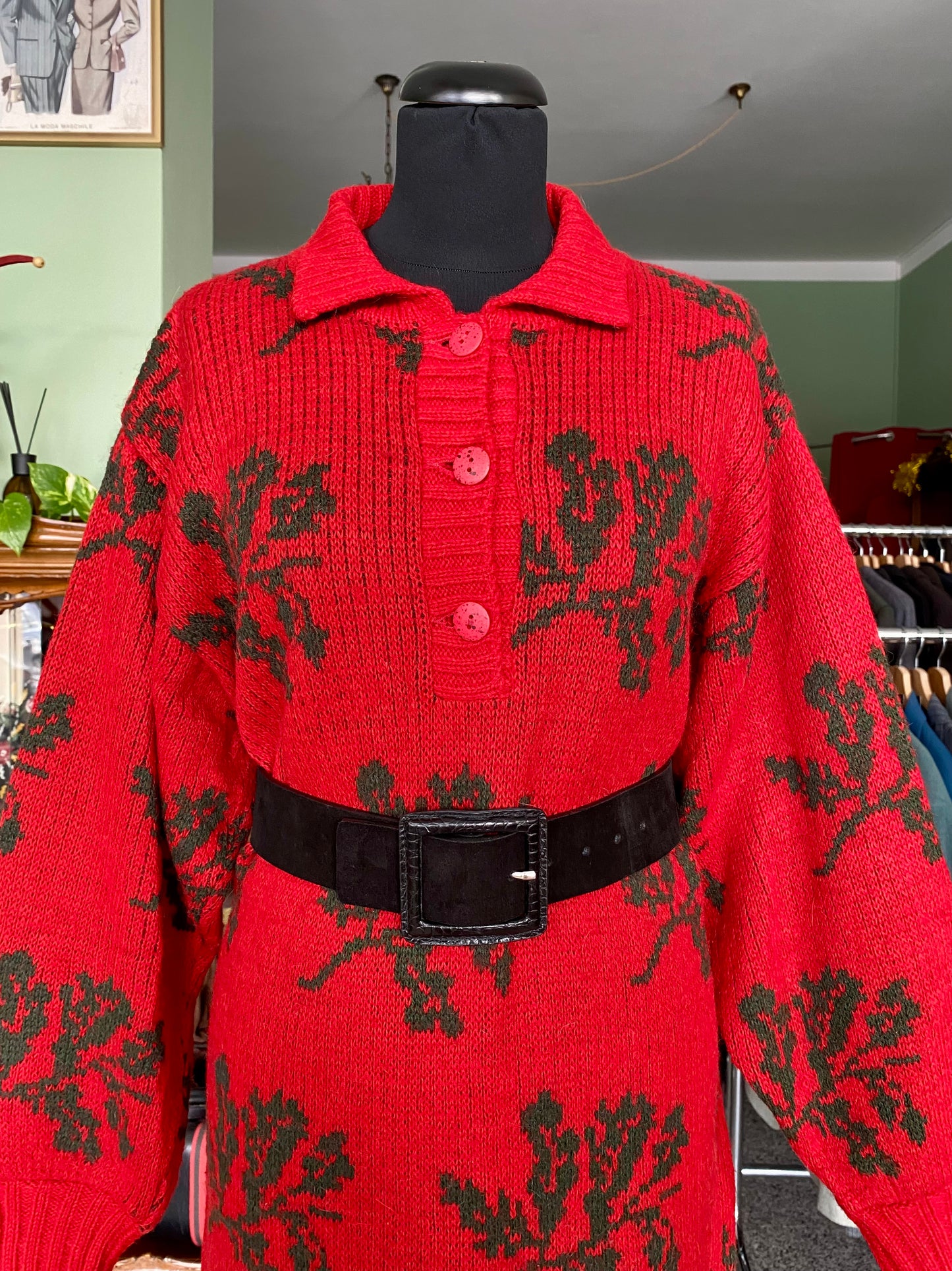 Abito in lana con aghifogli - TG. 42/44/46