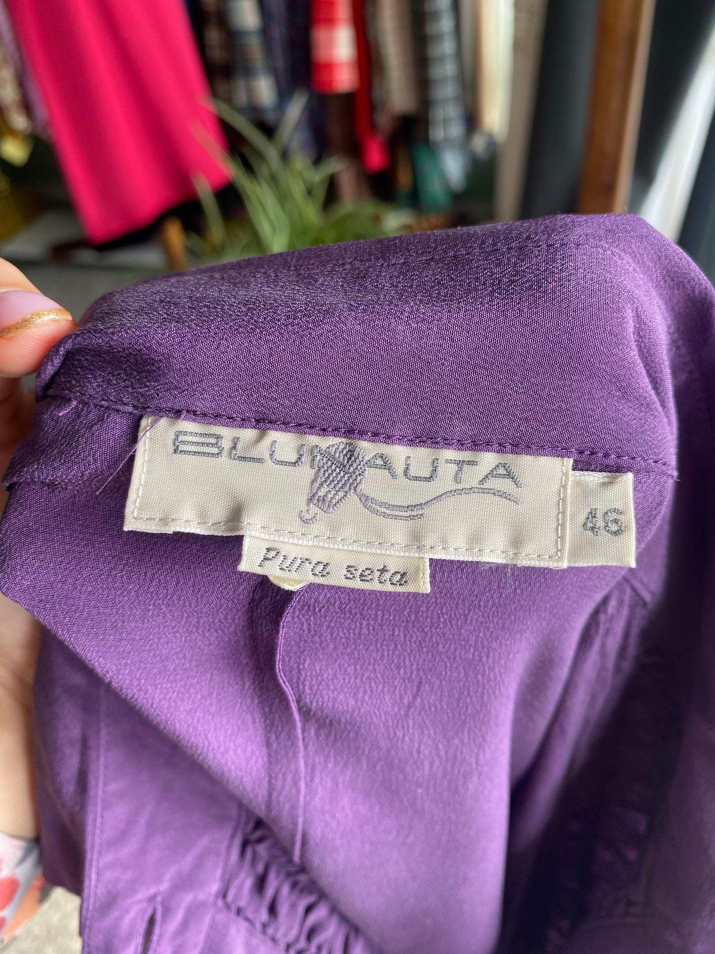 Camicia in seta viola - TG. 40/42