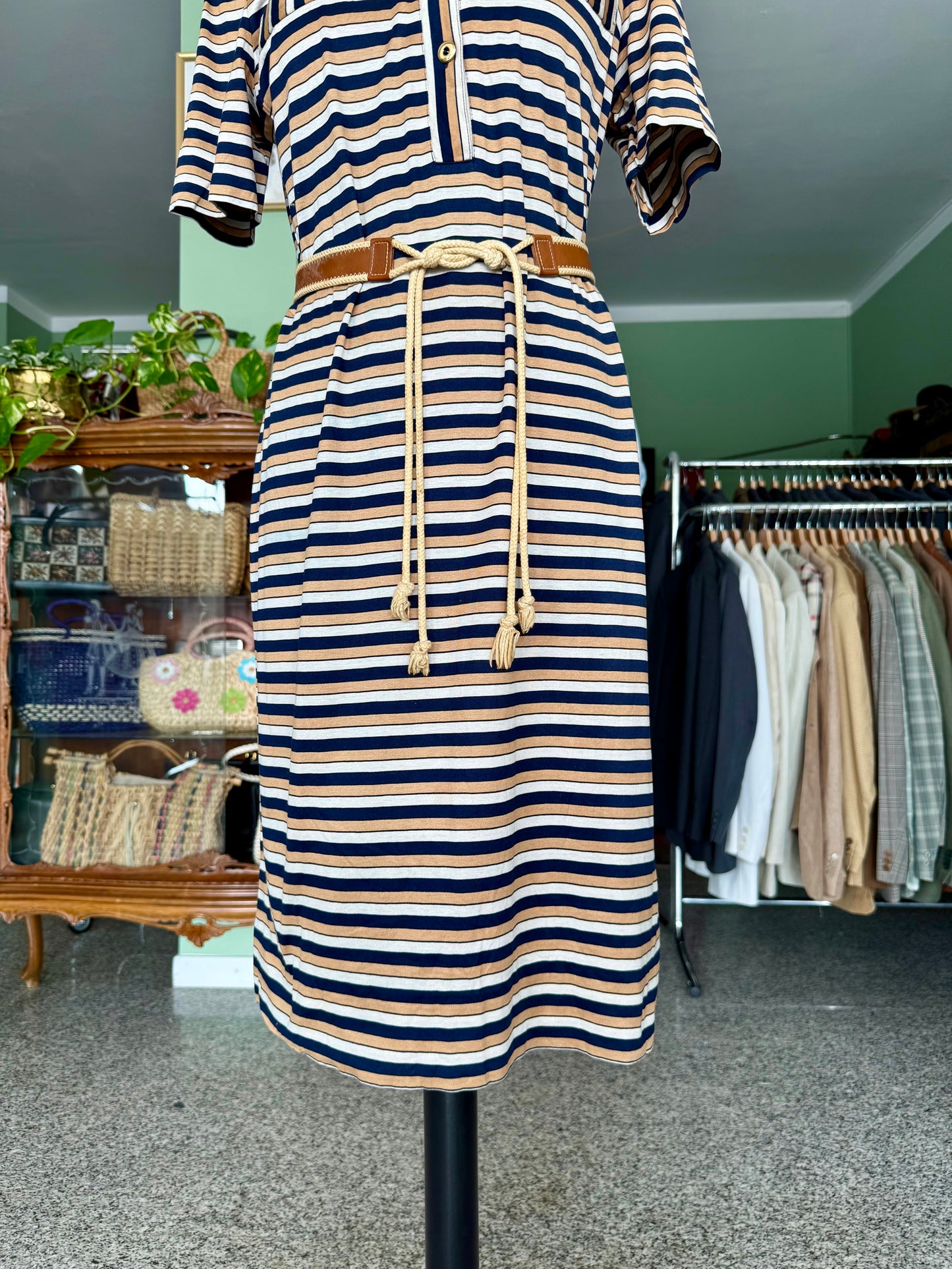 Abito a righe in maglia di cotone - TG. 40/42
