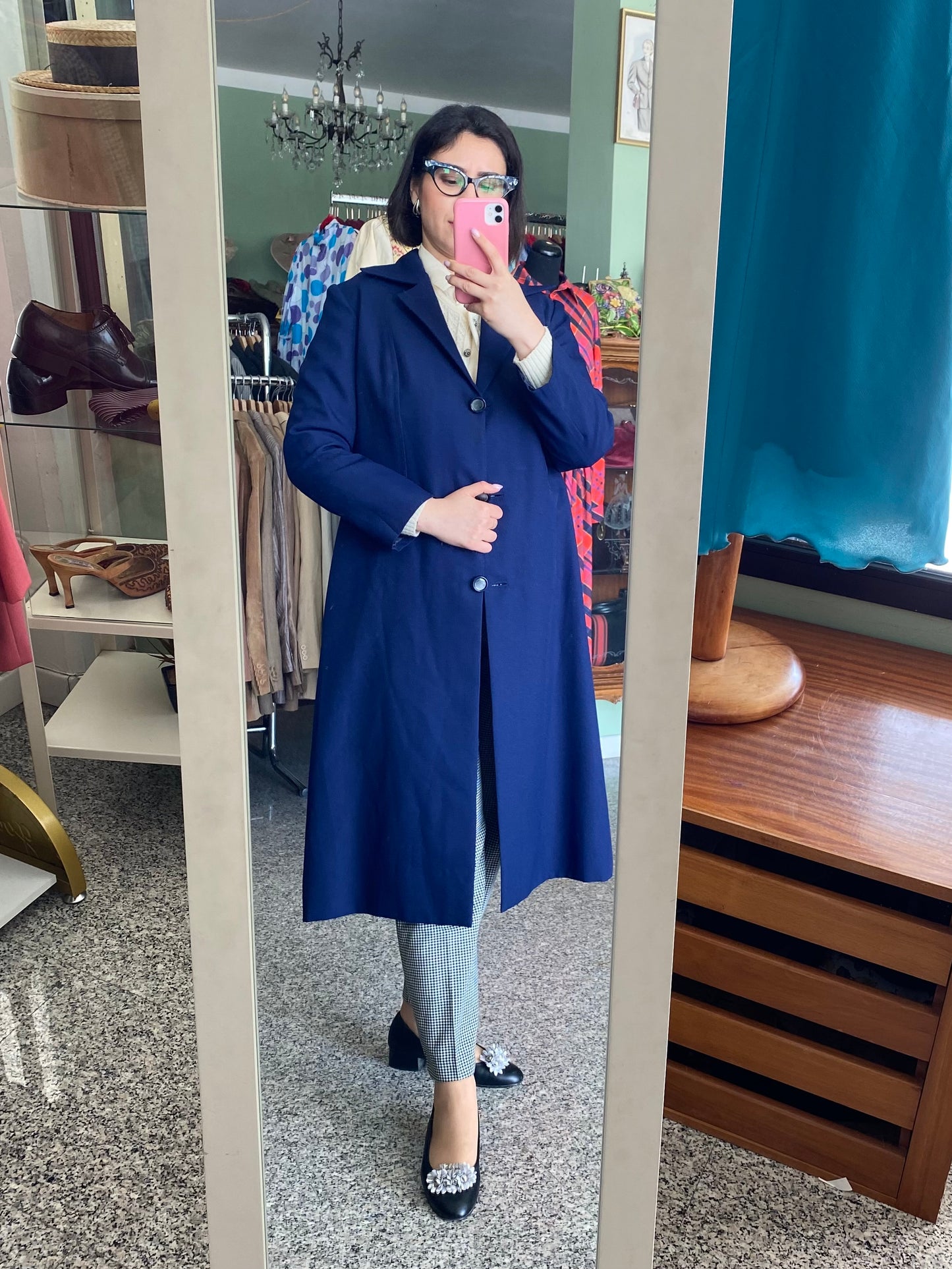 Soprabito sartoriale blu anni ‘60 - TG. 44/46