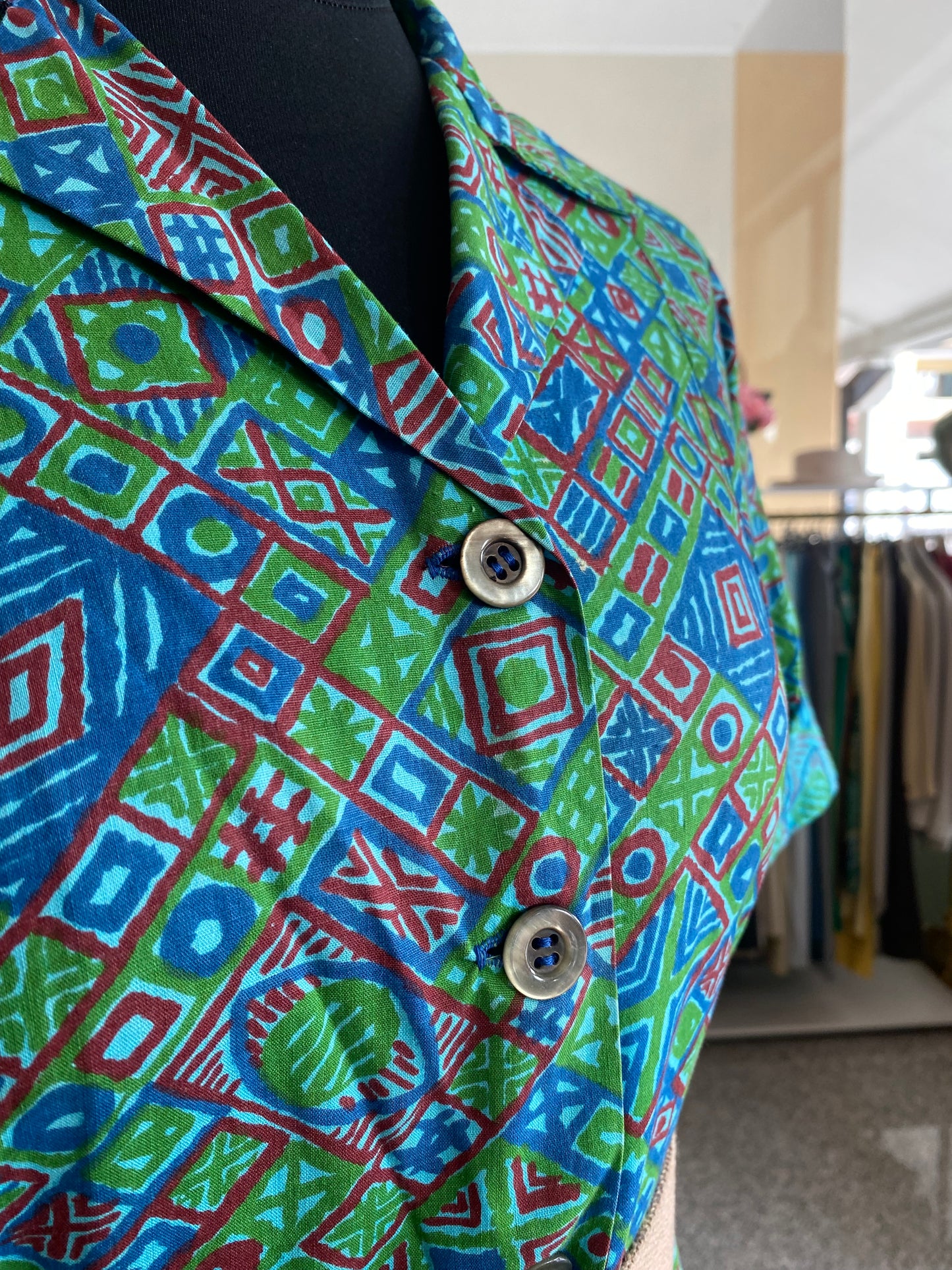Abito primi anni ‘70 sartoriale in cotone - TG. 42 circa