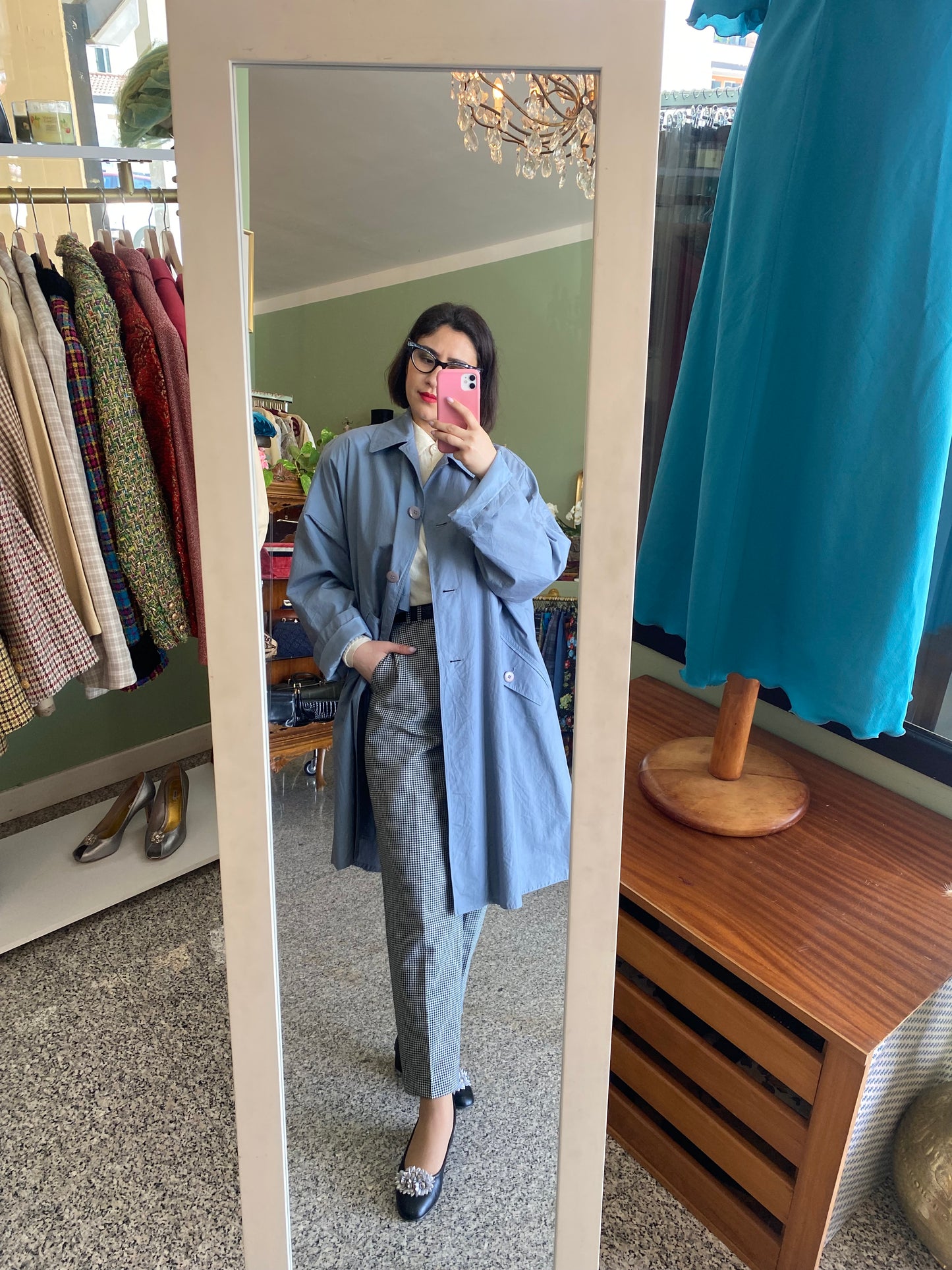 Trench anni ‘80 azzurro - TG. 40/42/44