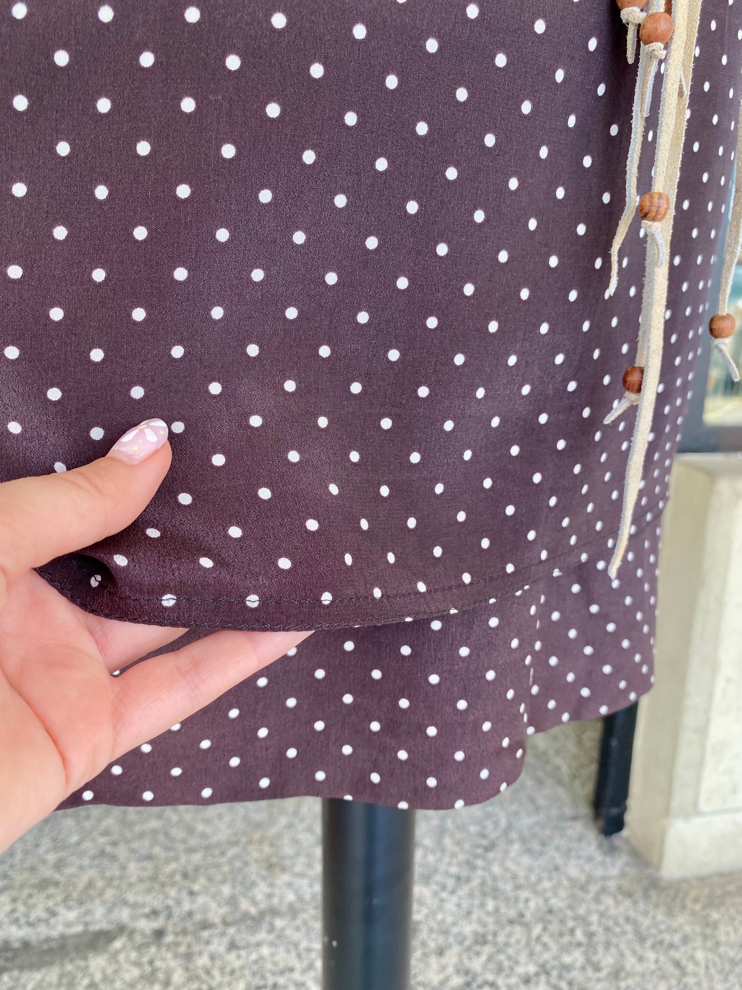 Tailleur in seta a pois a TG. 42
