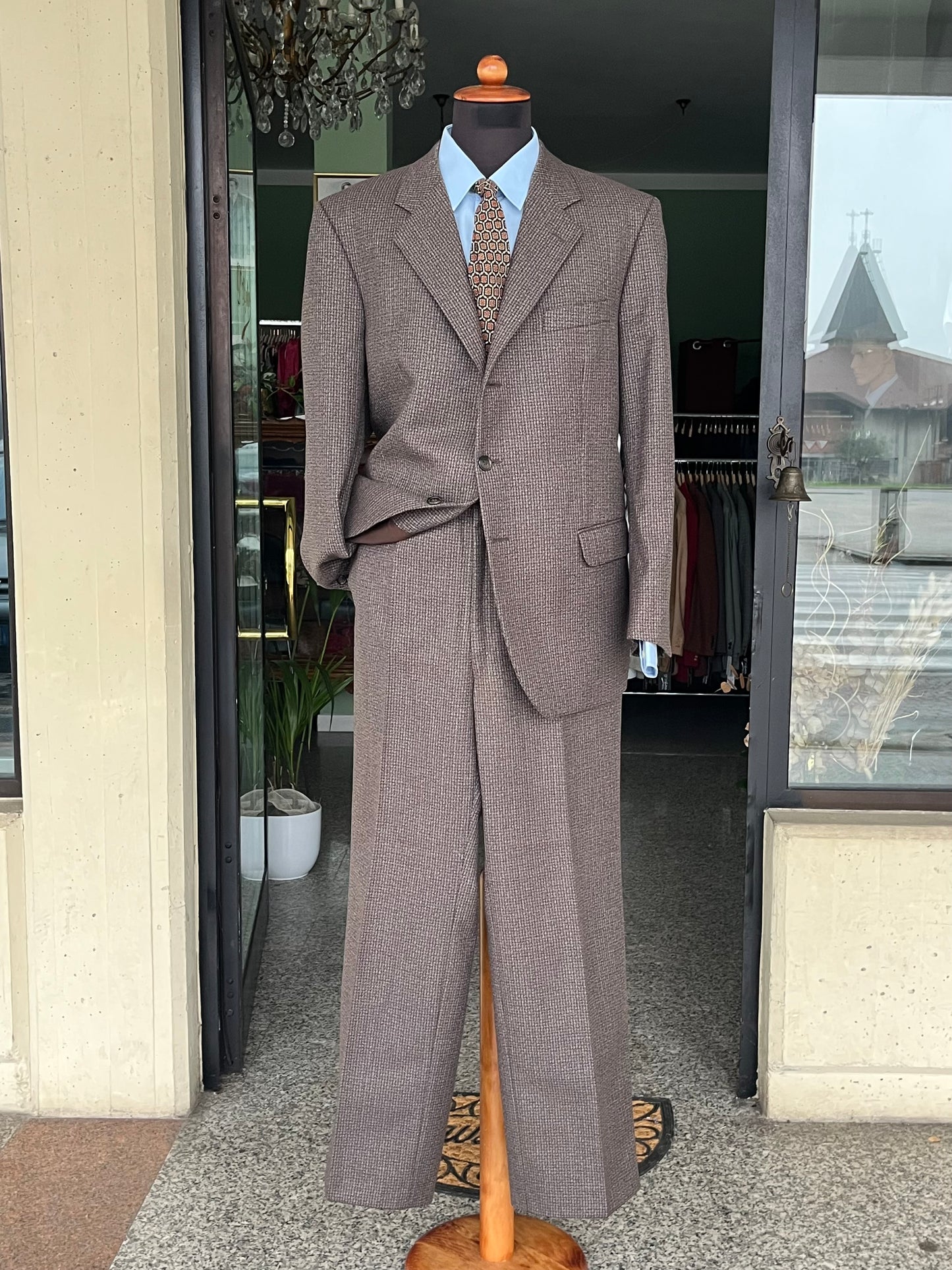 Completo anni '70 tweed tg. 56 drop 4