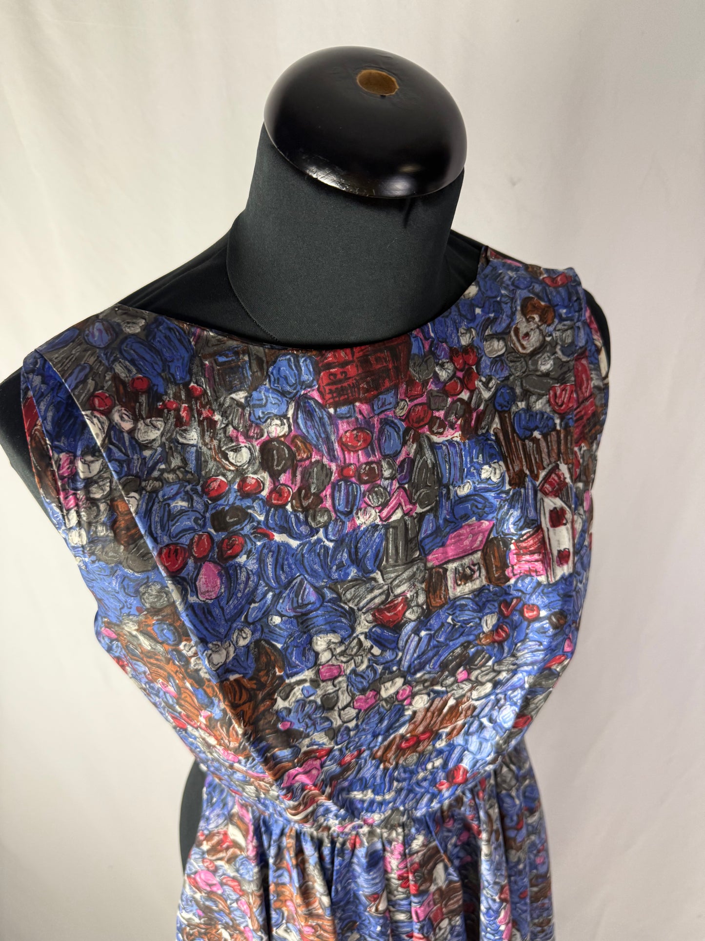 Abito anni ‘50 “Stampa Liberty Blu” – TG. 36