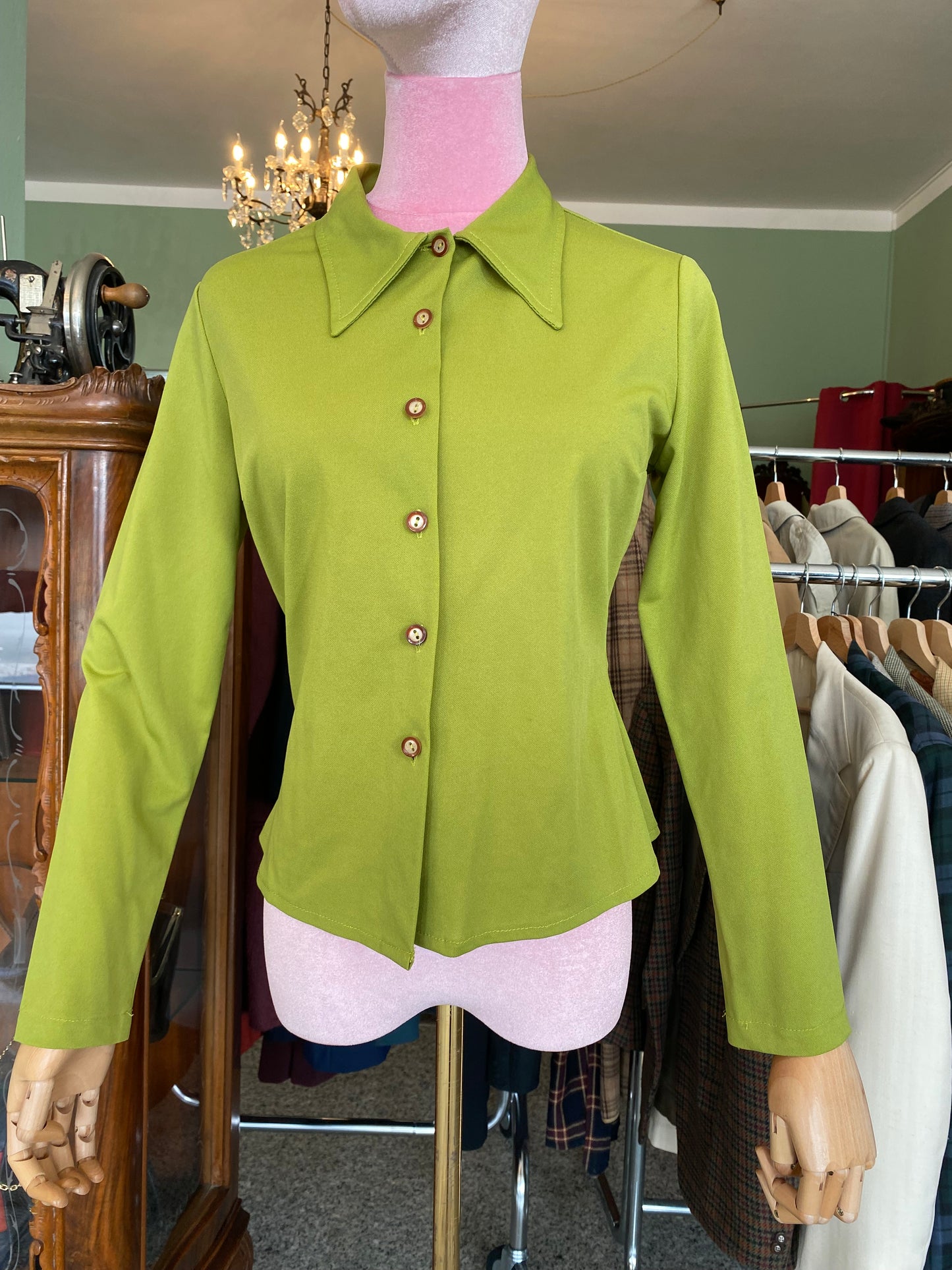 Camicia anni ‘70 verde lime