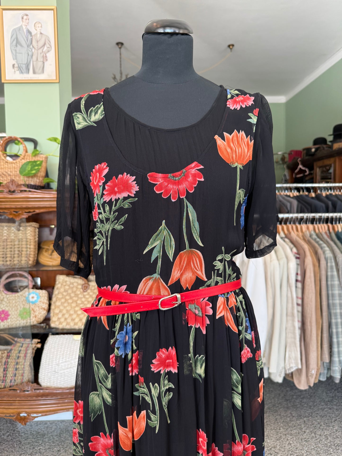 Abito elegante con stampa floreale - TG. 46