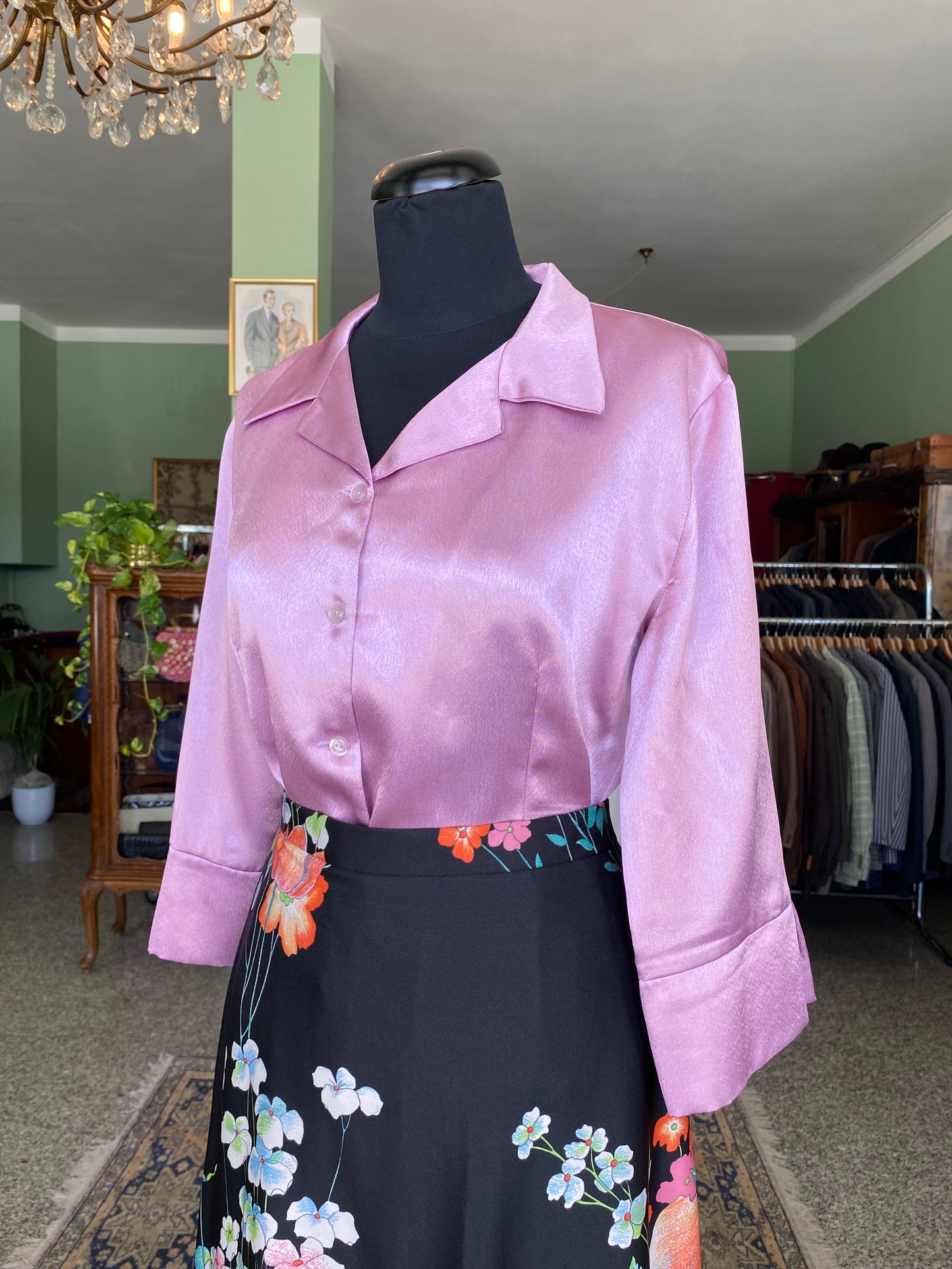 Camicia glicine in raso - TG. 38/40