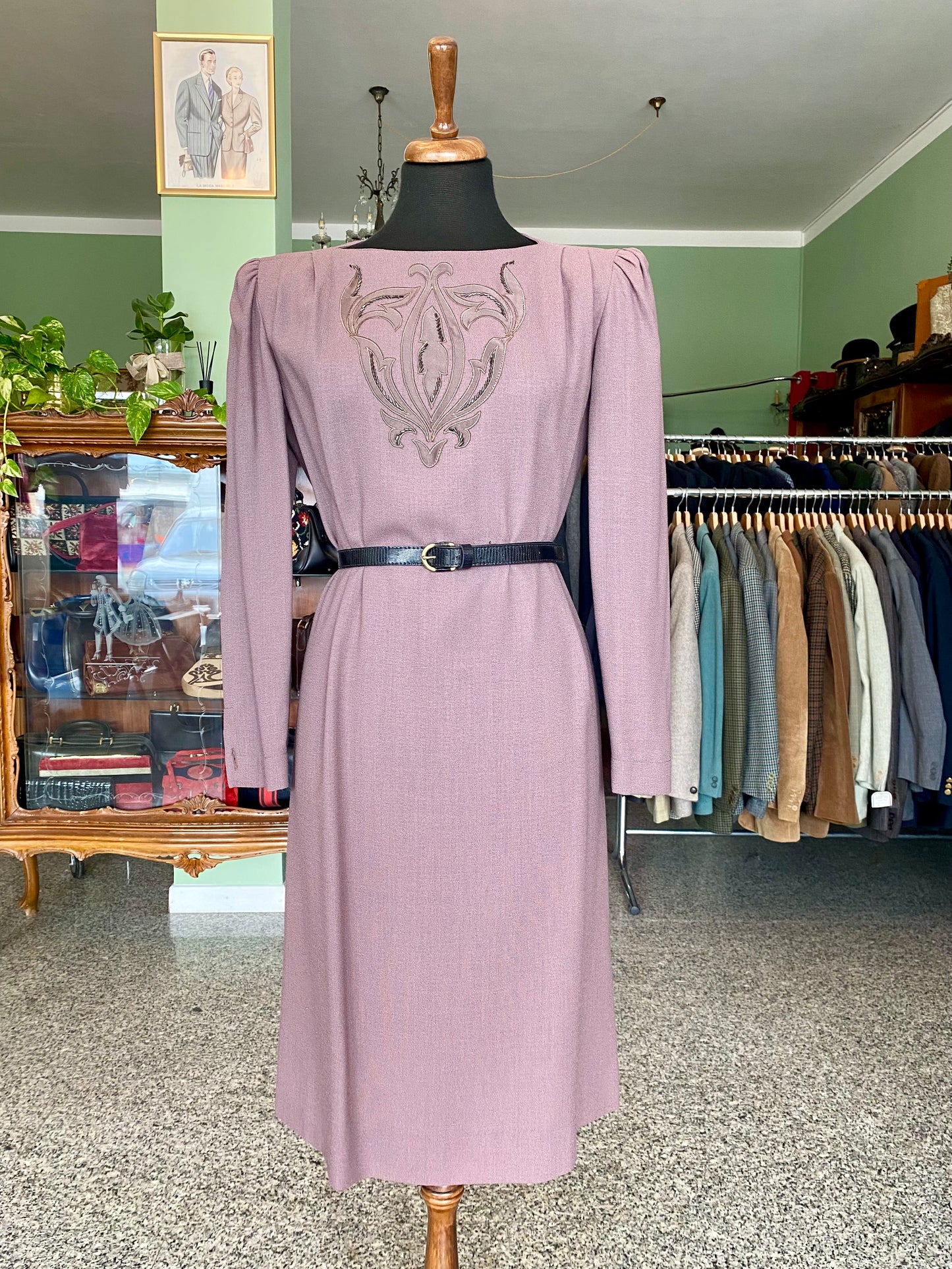 Completo abito + giacca glicine - TG. 46 circa