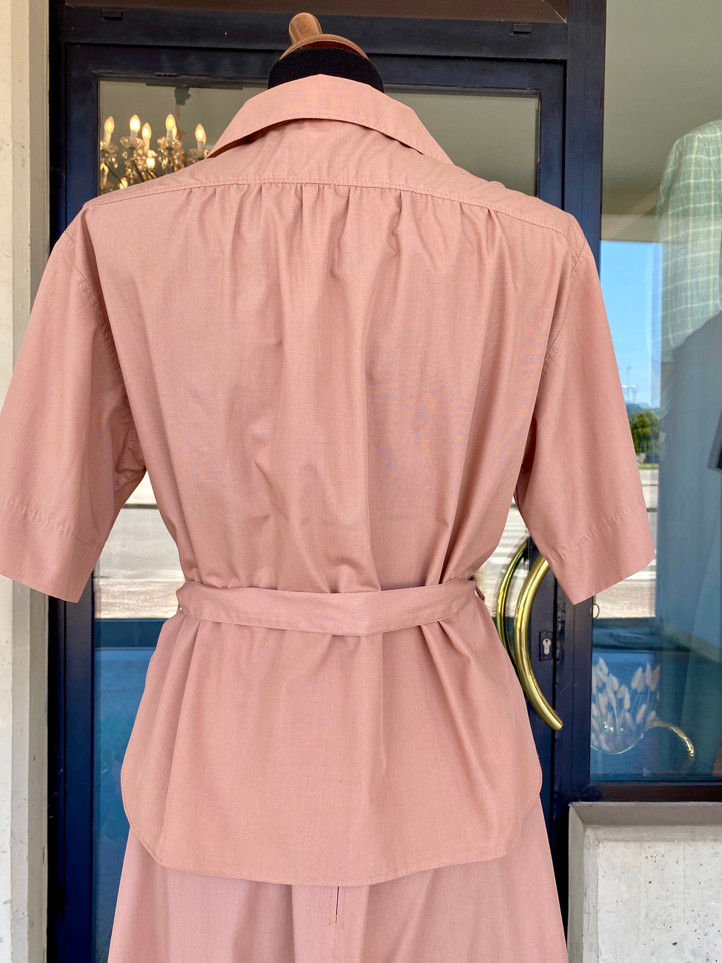 Completo anni ‘70 in cotone rosa antico - TG. 42/44