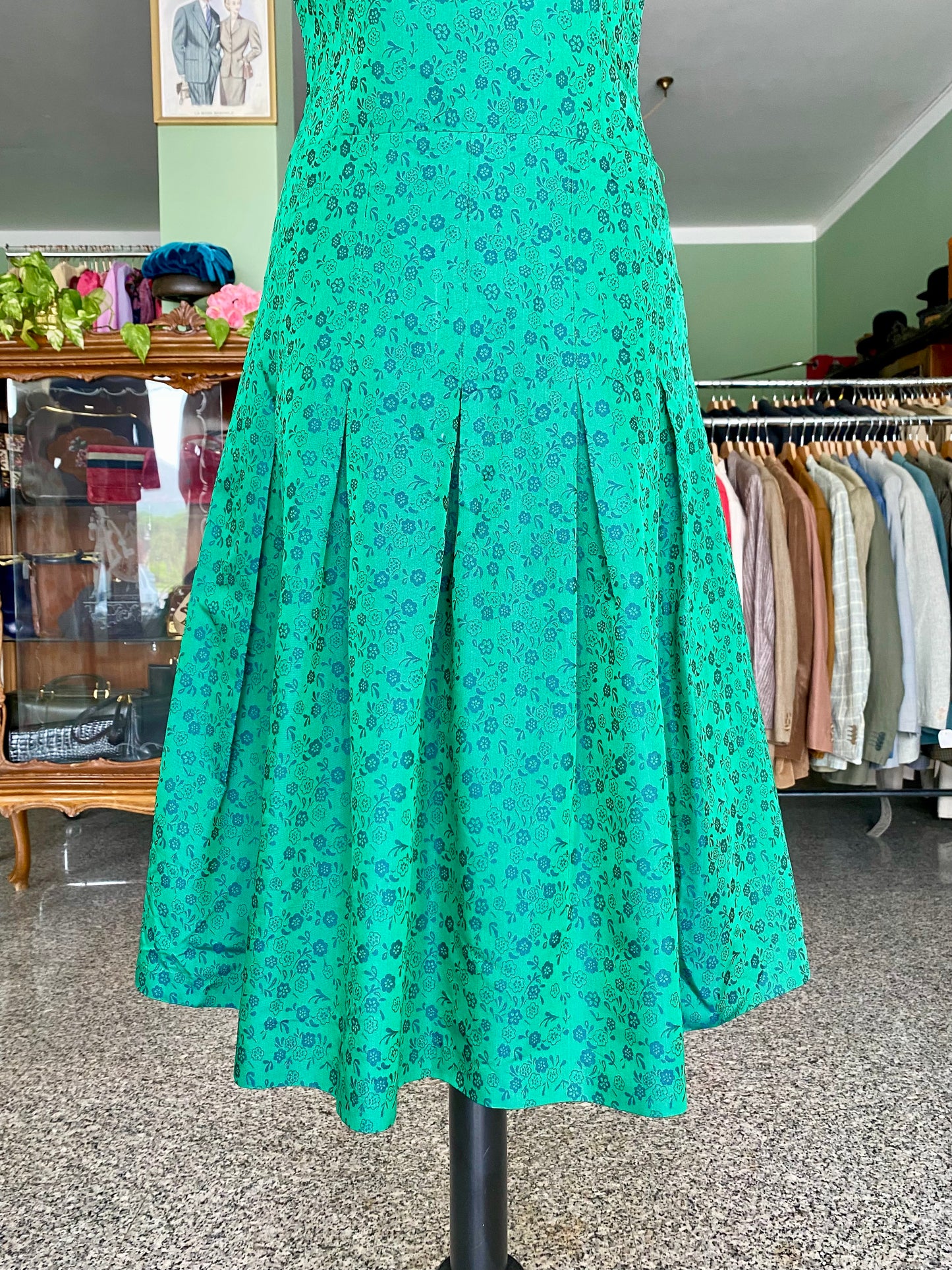 Abito anni ‘80 verde smeraldo - TG. 40