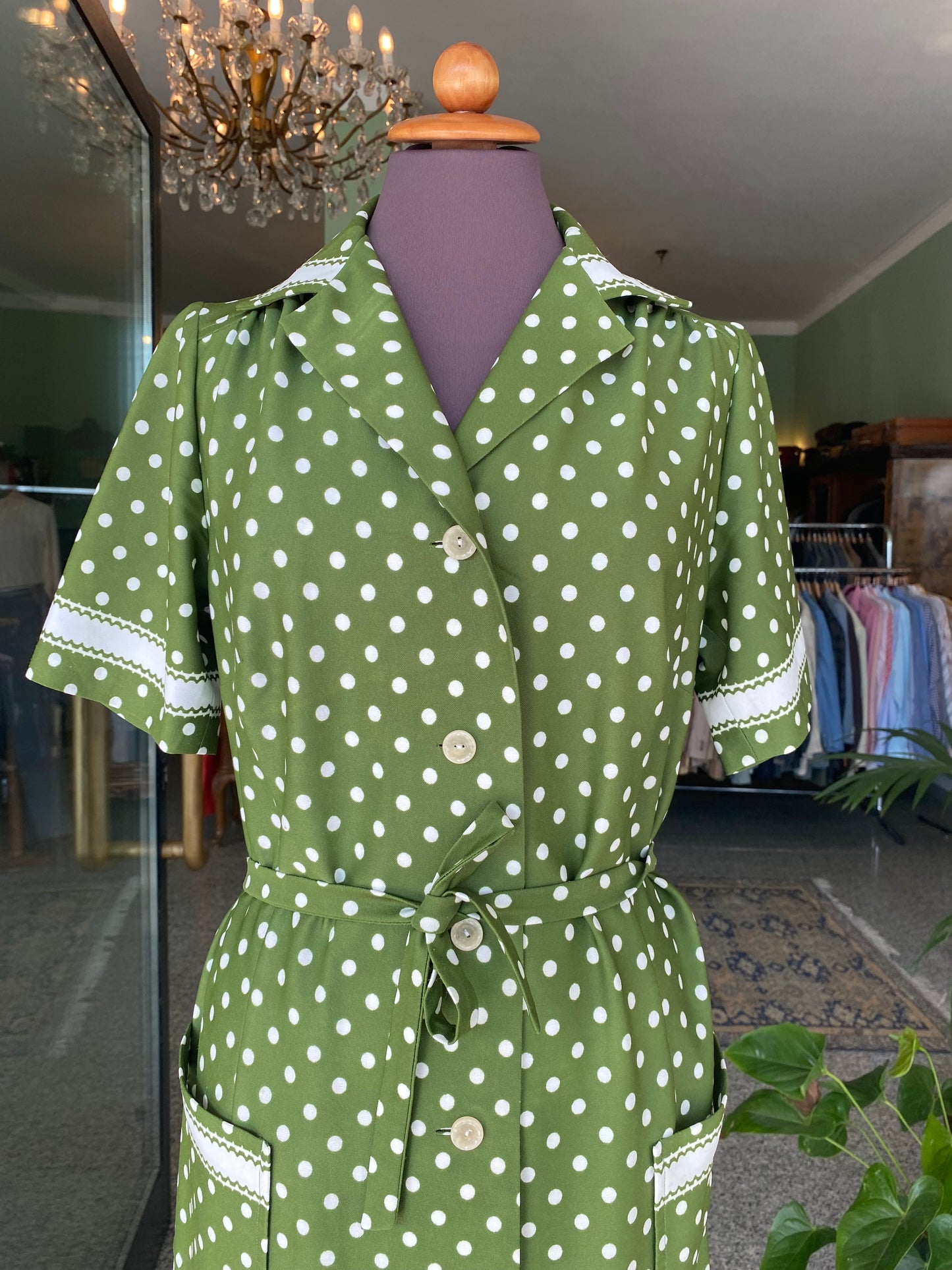Abito verde a pois - TG. 46/48/50