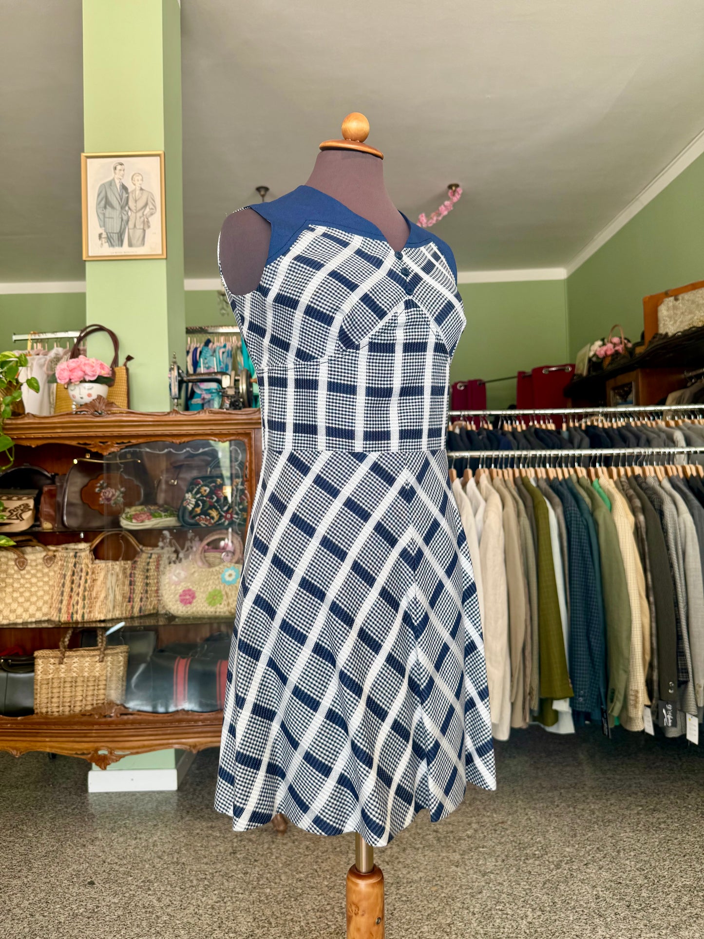 Mini dress anni ‘70 lino e seta - TG. 38