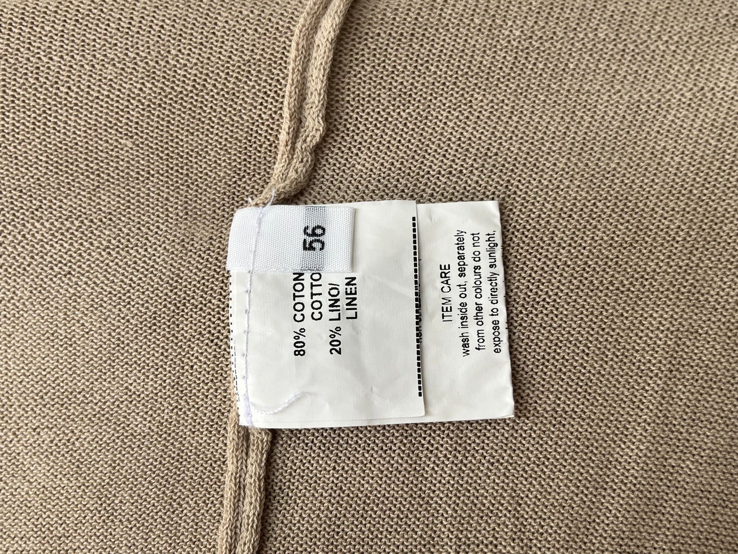 Polo a maniche corte cotone/lino tg. 56
