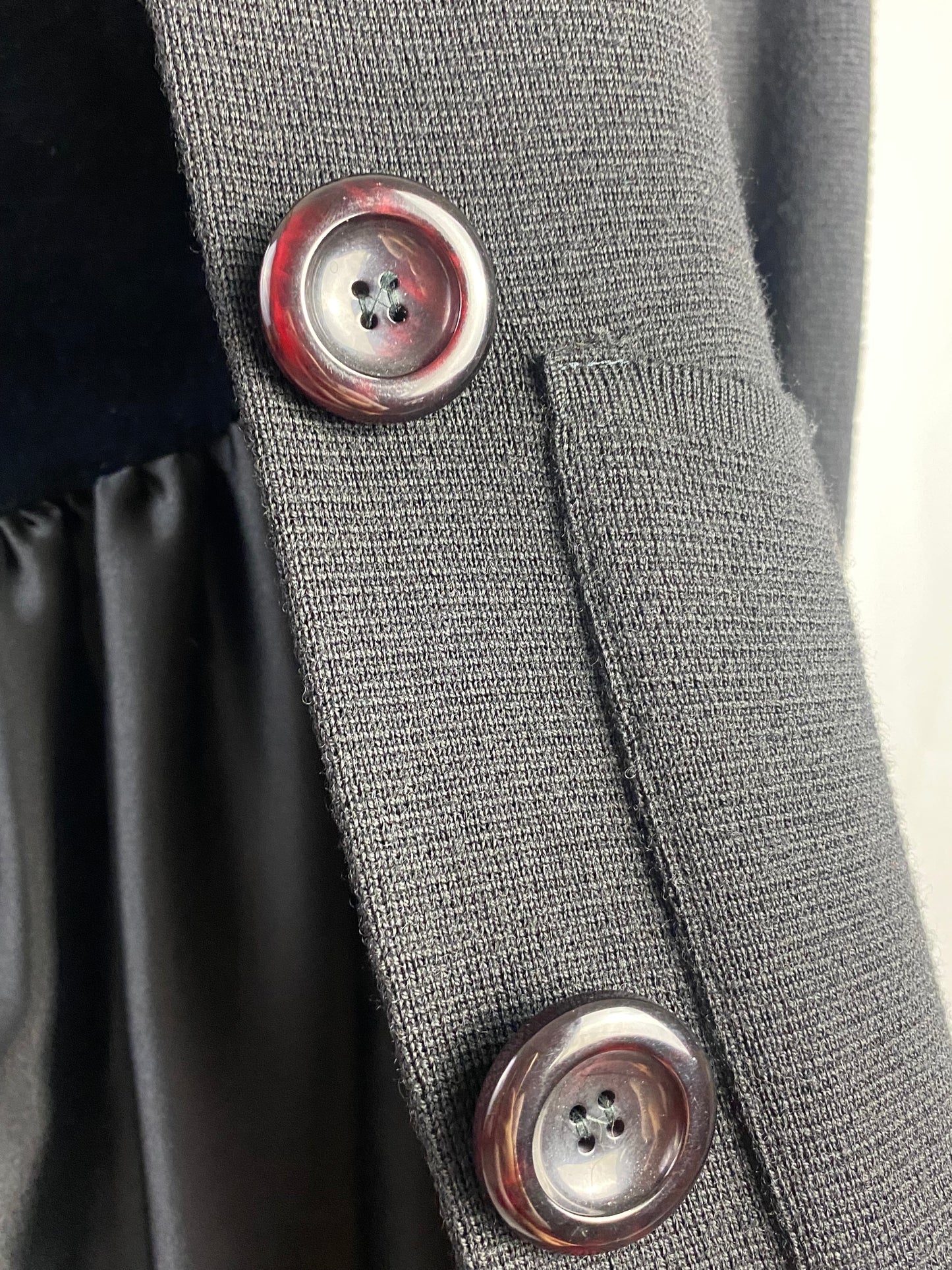 Cappotto in maglia di lana nero- TG. 44 circa