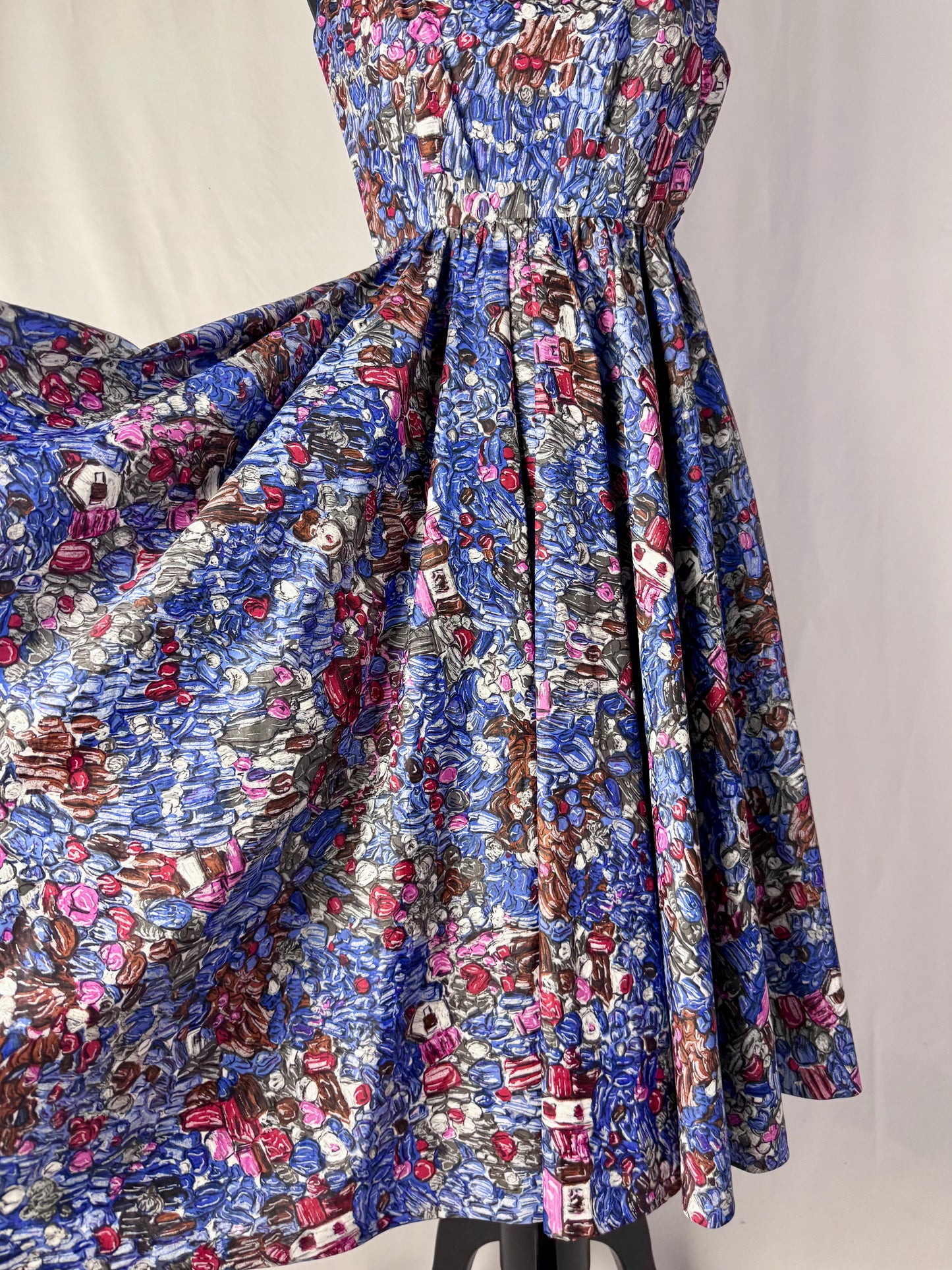 Abito anni ‘50 “Stampa Liberty Blu” – TG. 36