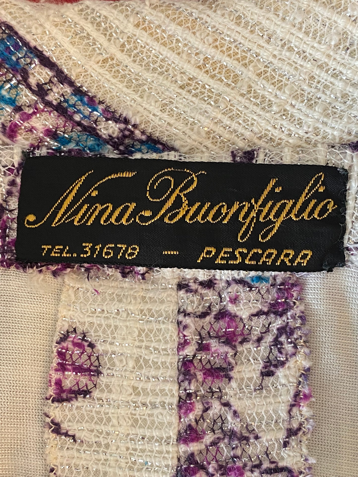 Abito sartoriale primi ’70 con volant  
- TG. 44 circa