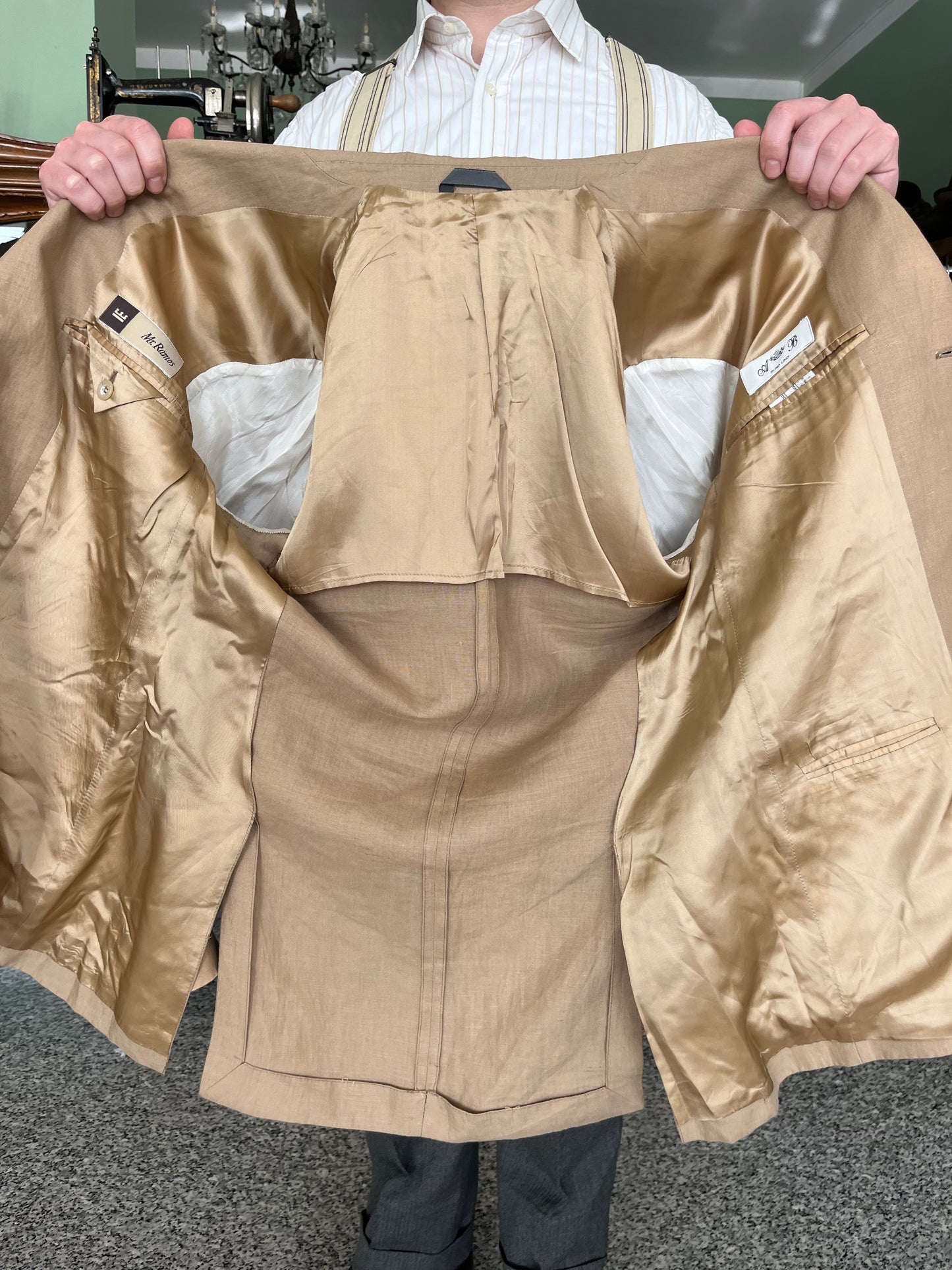 Giacca anni ‘90 lino beige tg. 48-50